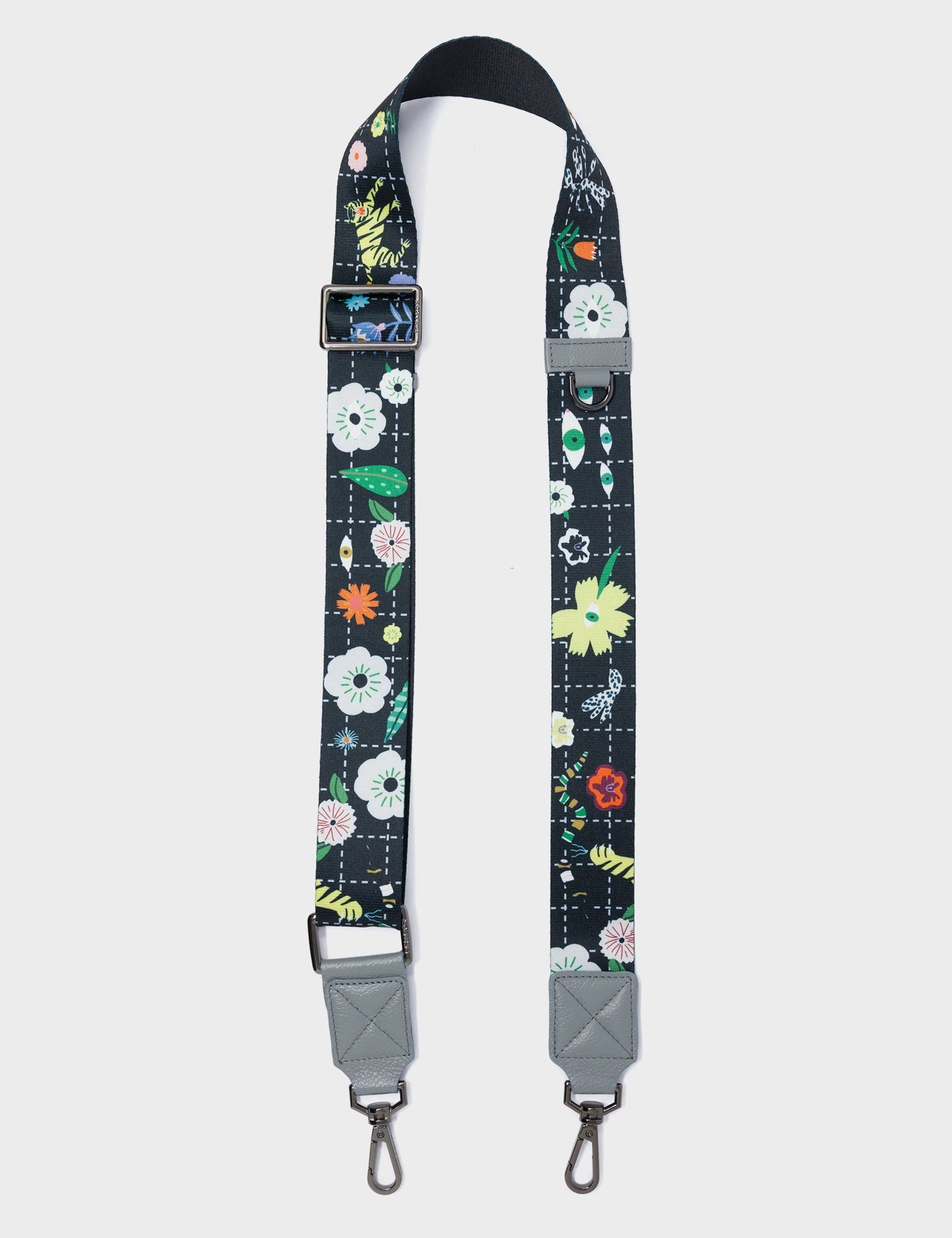 Detachable Black Nylon Strap - Floralia Print - How To Use