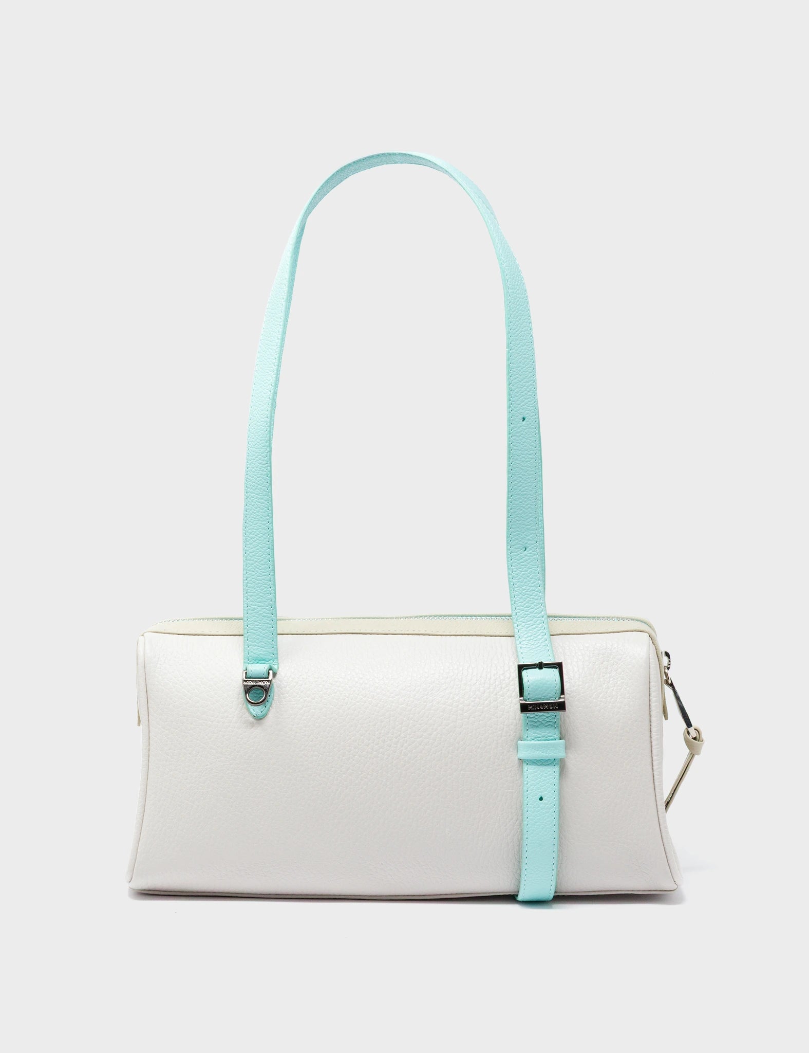 Esther Cream Satchel Mini Bag - All Over Eyes Embroidery - Front