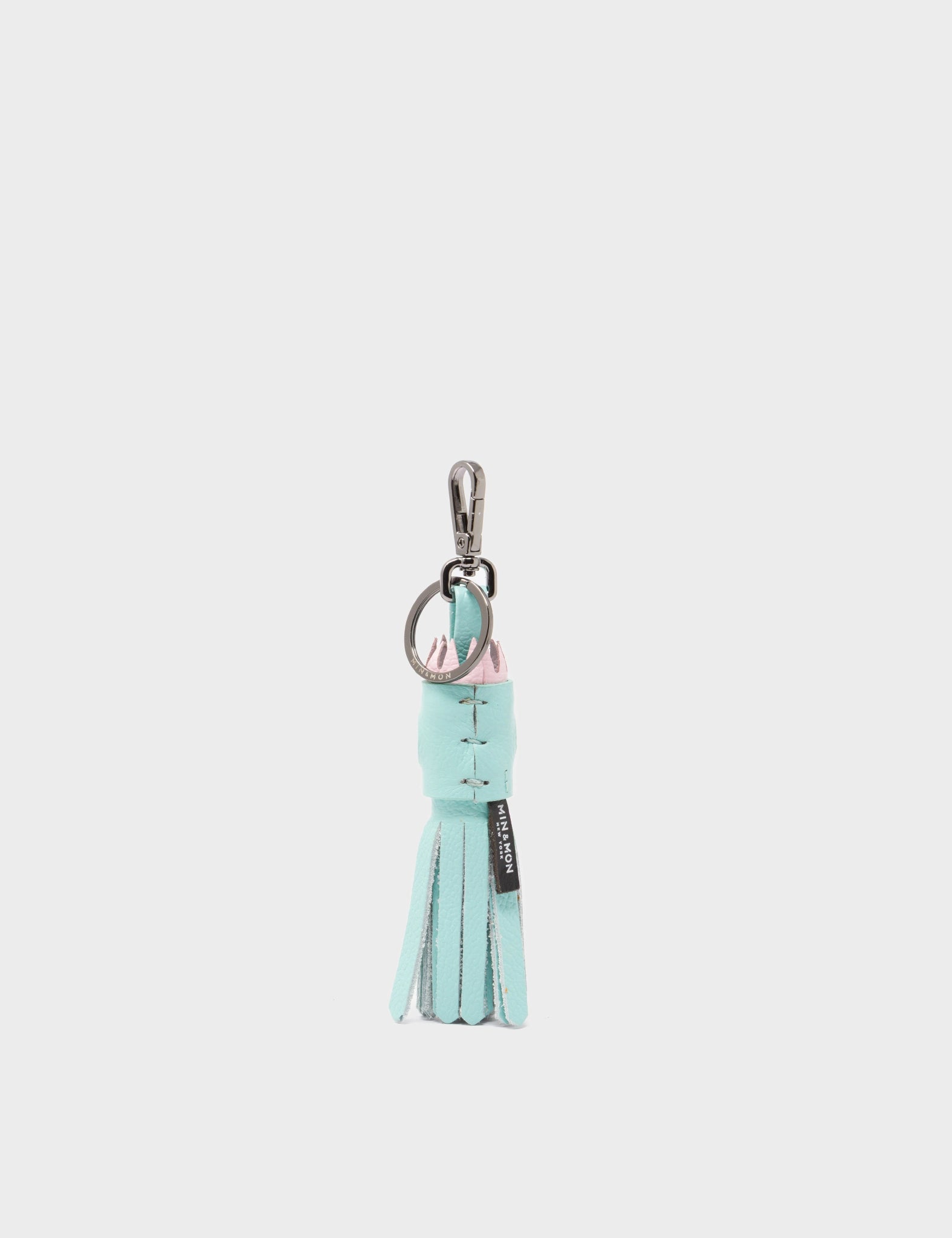 Queen Callie Marie Charm - Eggshell Blue Leather Keychain - Back