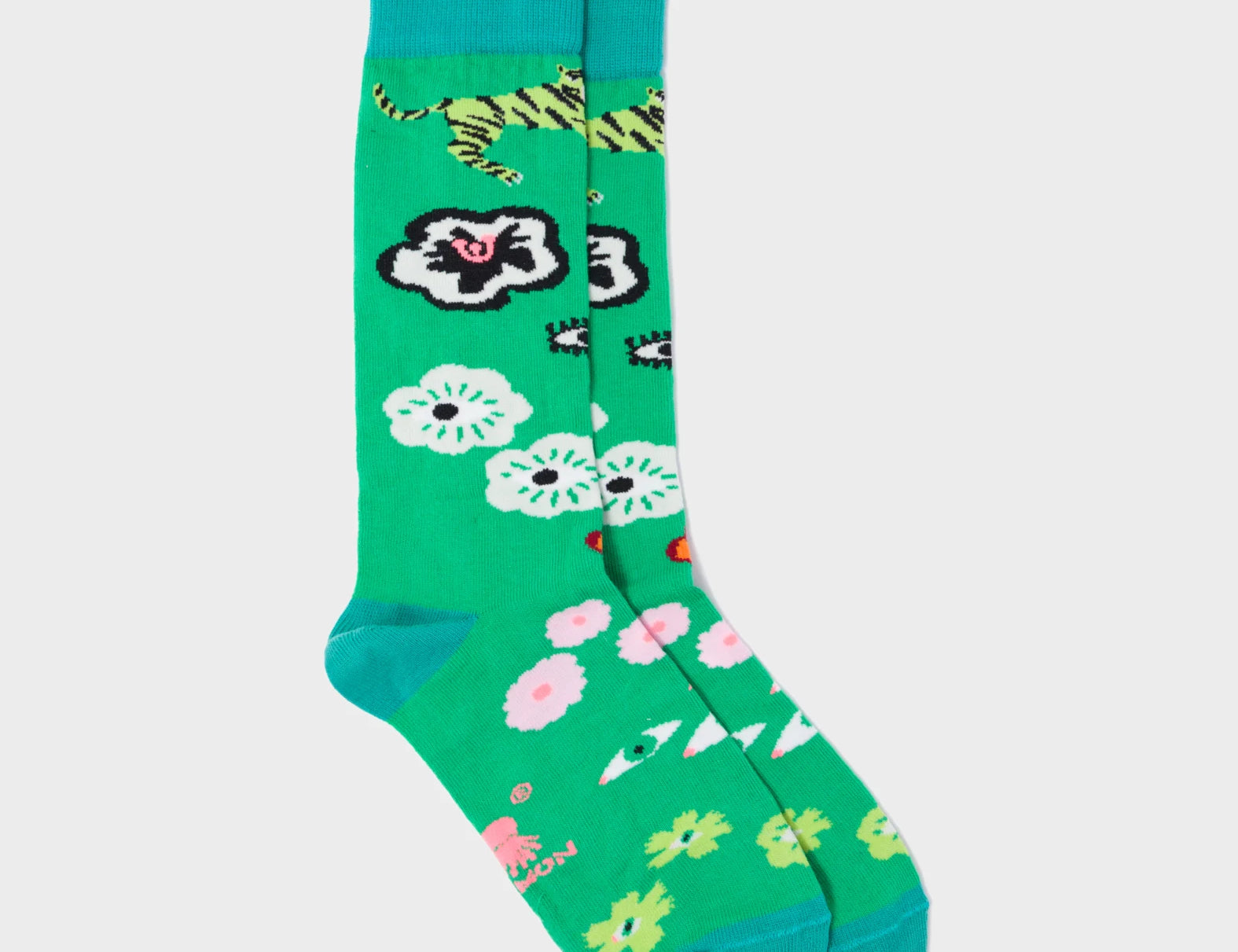 Green Socks - Floralia - right side