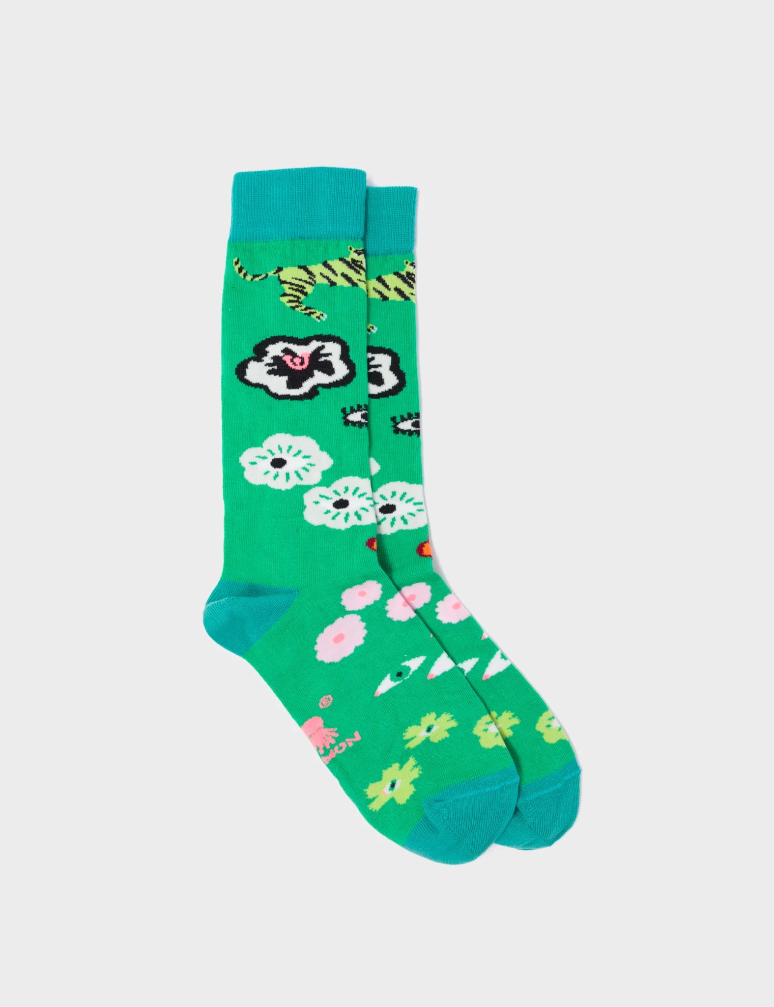 Green Socks - Floralia - right side
