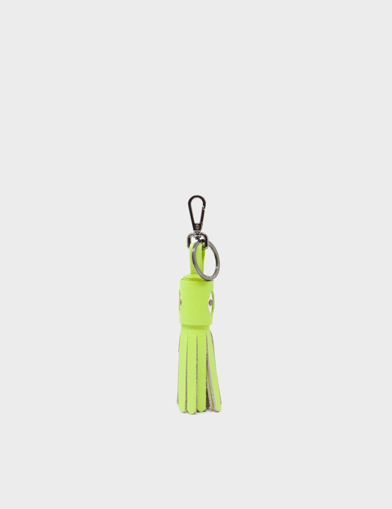 Callie Marie Hue Charm - Sharp Green Leather Keychain - back