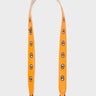 Detachable Flamingo Orange Leather Shoulder Strap - All Over Eyes Embroidery - Open View