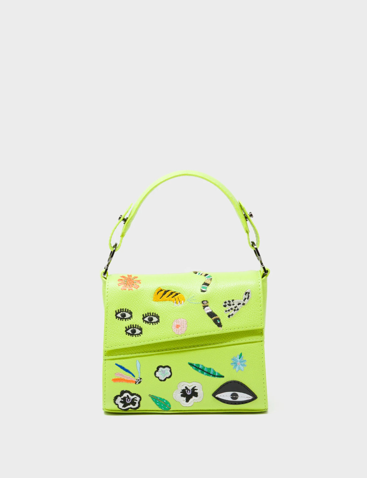 Anastasio Micro Crossbody Handbag Sharp Green Leather - Floralia Anastasio Micro Crossbody Handbag Sharp Green Leather - Floralia
