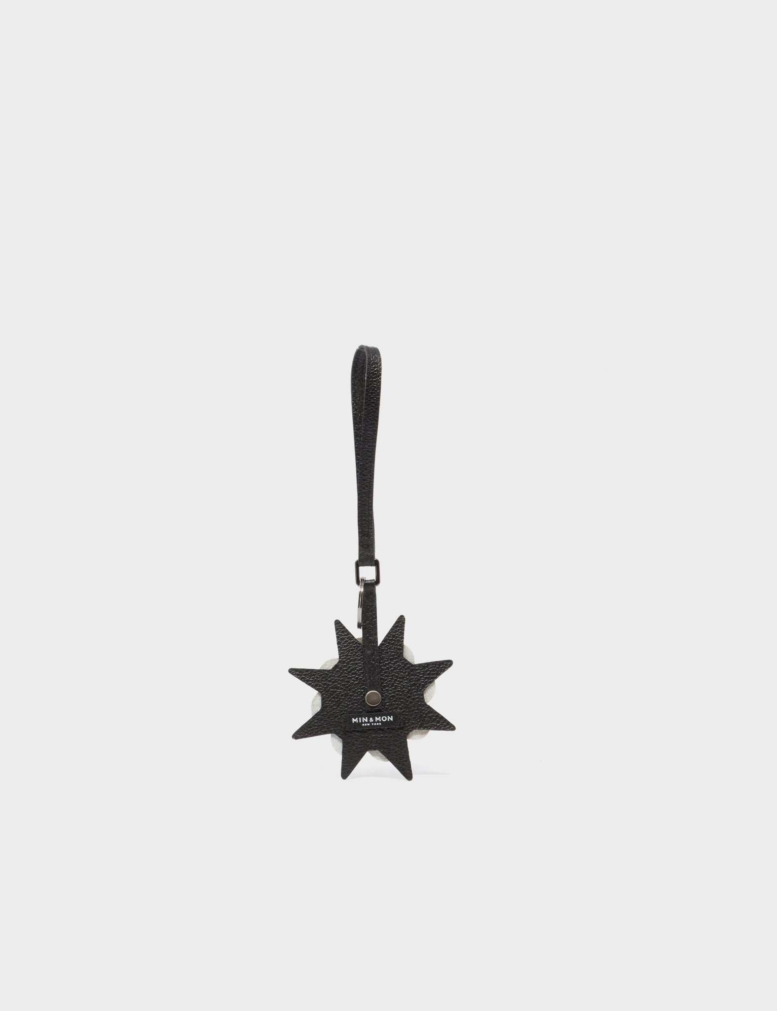 Blinkum Charm - Black Leather Bag Charm - Back