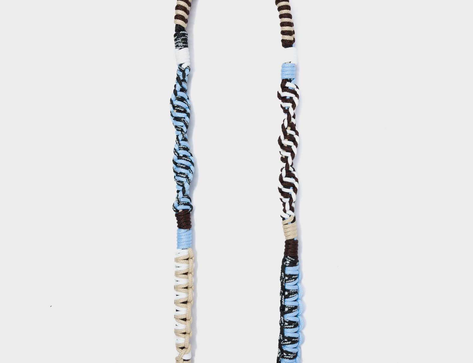 Detachable Shoulder Strap - Beige, Black and Light Blue Handwoven Paracord - How to Use