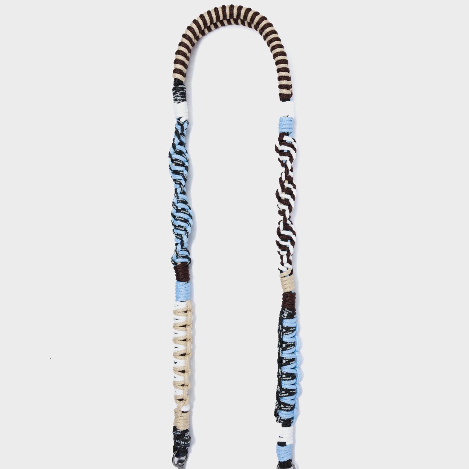 Detachable Shoulder Strap - Beige, Black and Light Blue Handwoven Paracord - How to Use