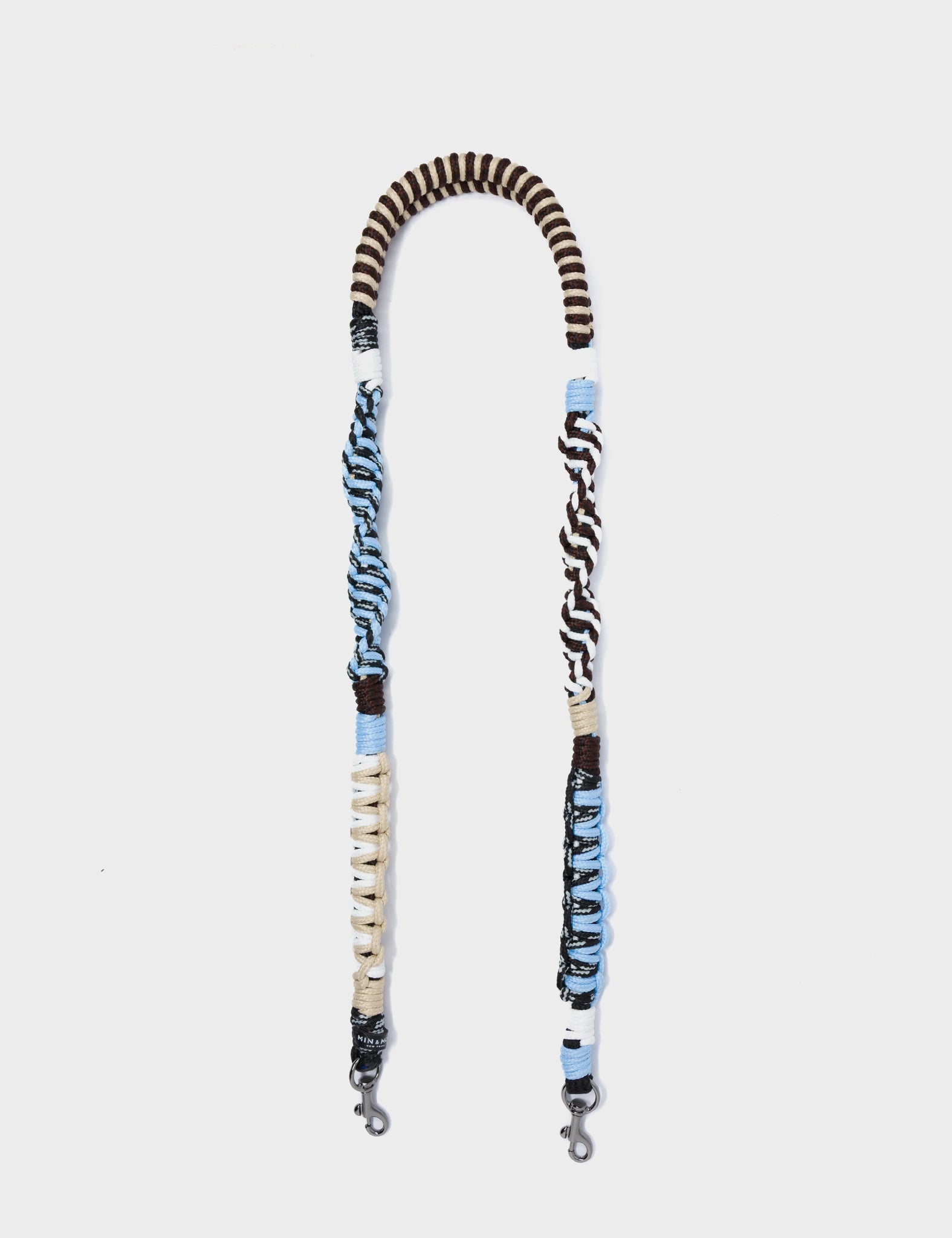 Detachable Shoulder Strap - Beige, Black and Light Blue Handwoven Paracord - How to Use