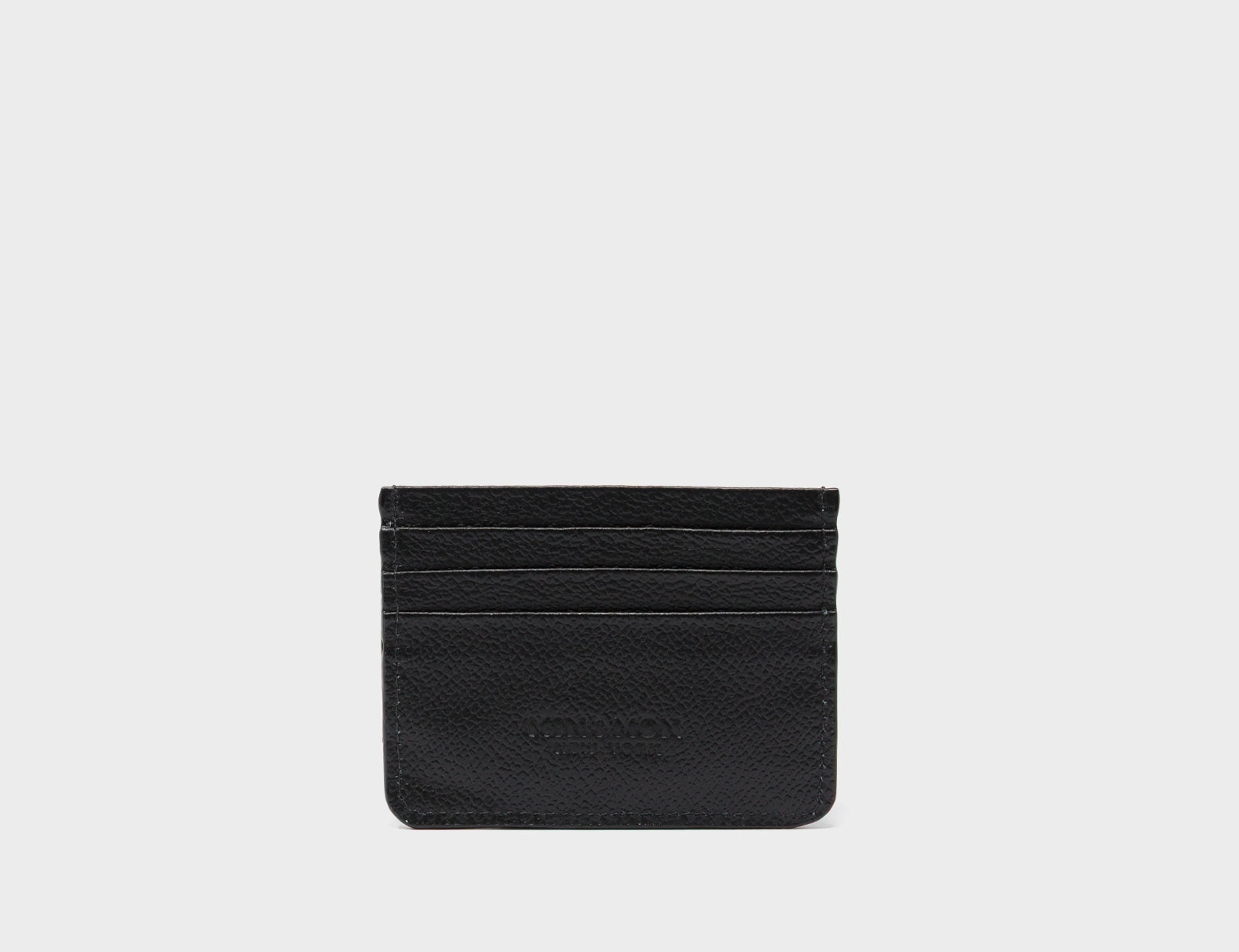 Filium Black Leather Cardholder - Tiger Embroidery - back