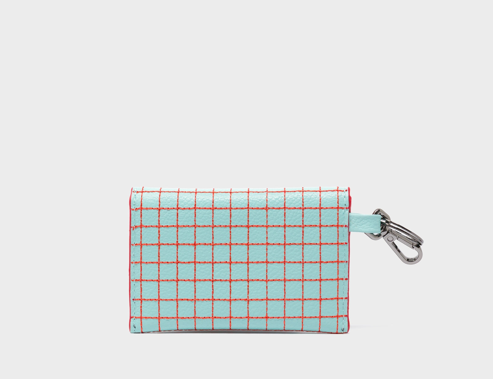 Fabian Eggshell Blue Leather Wallet - Lovestitch Design - back