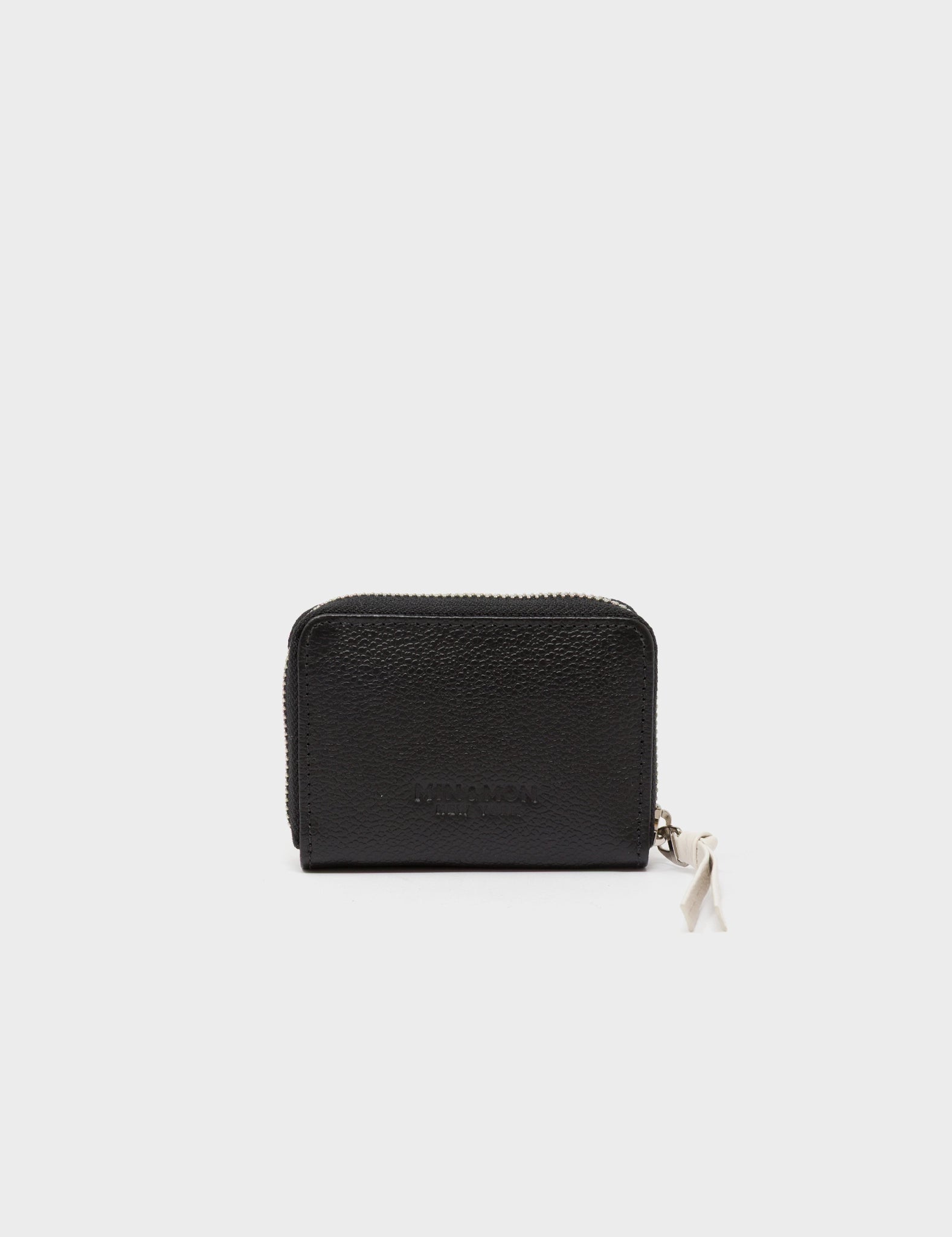 Frodo Black Leather Zip Around Wallet - Studs Pattern - Back