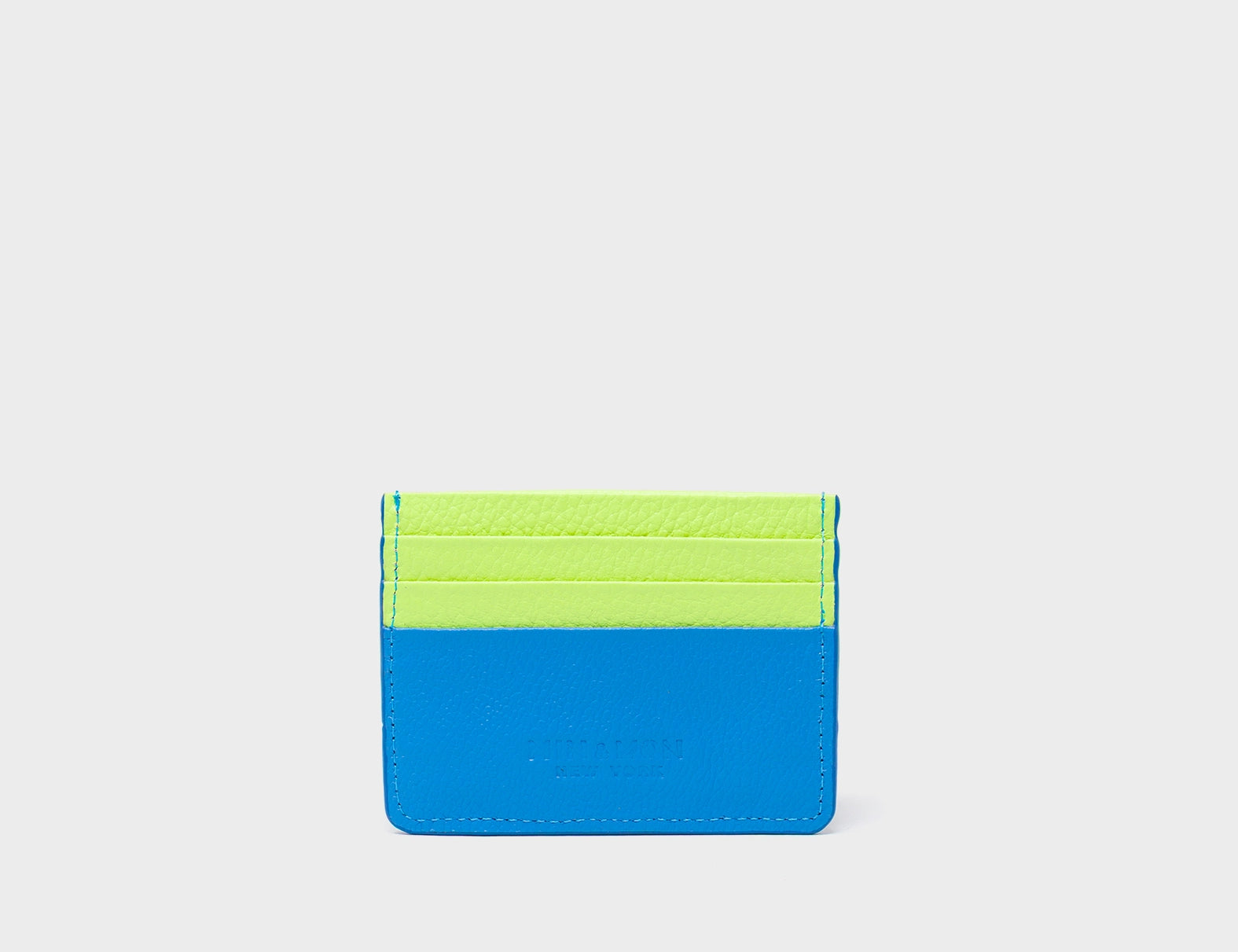 Filium Ibiza Blue Leather Cardholder - Eye Applique - Back