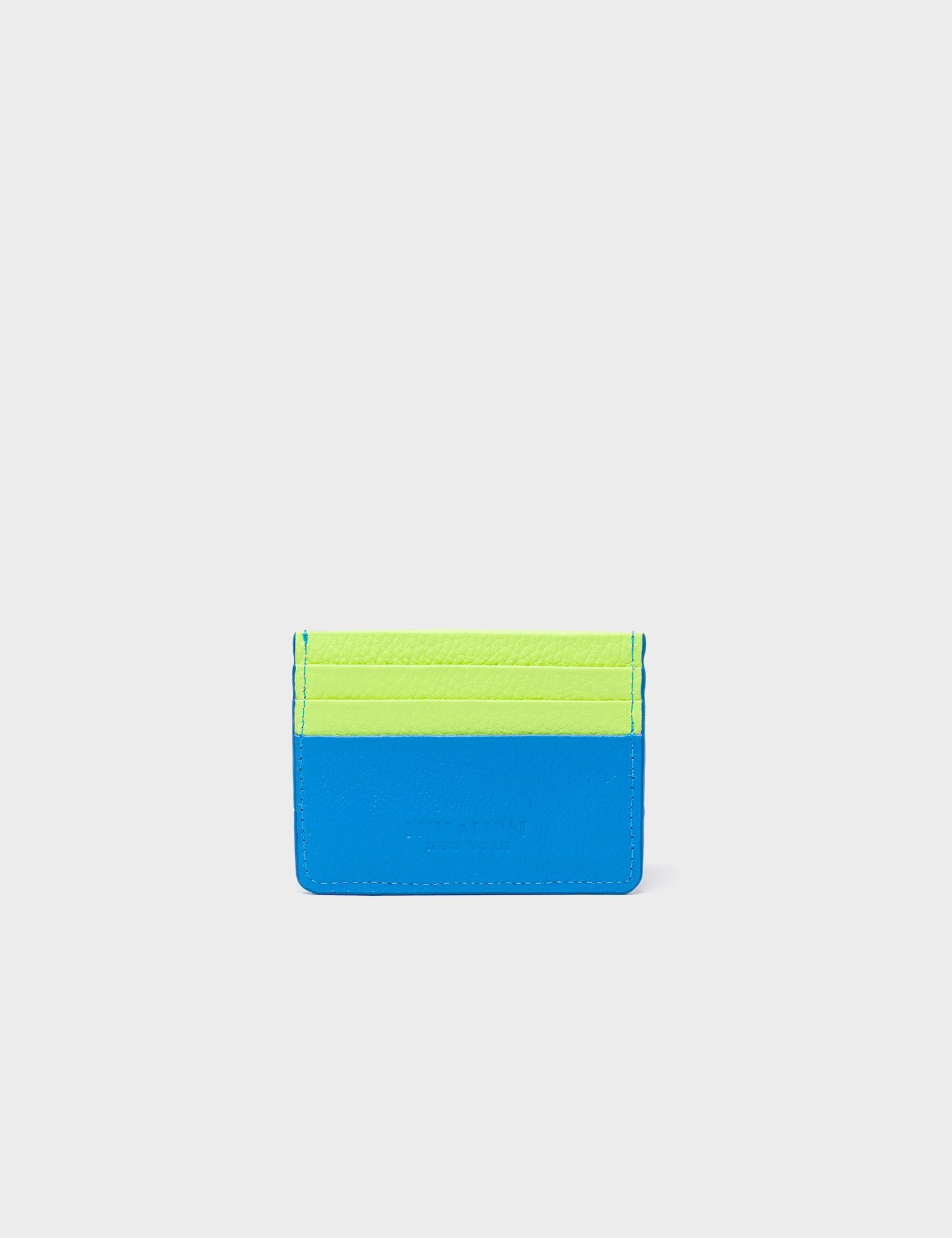 Filium Ibiza Blue Leather Cardholder - Eye Applique - Back