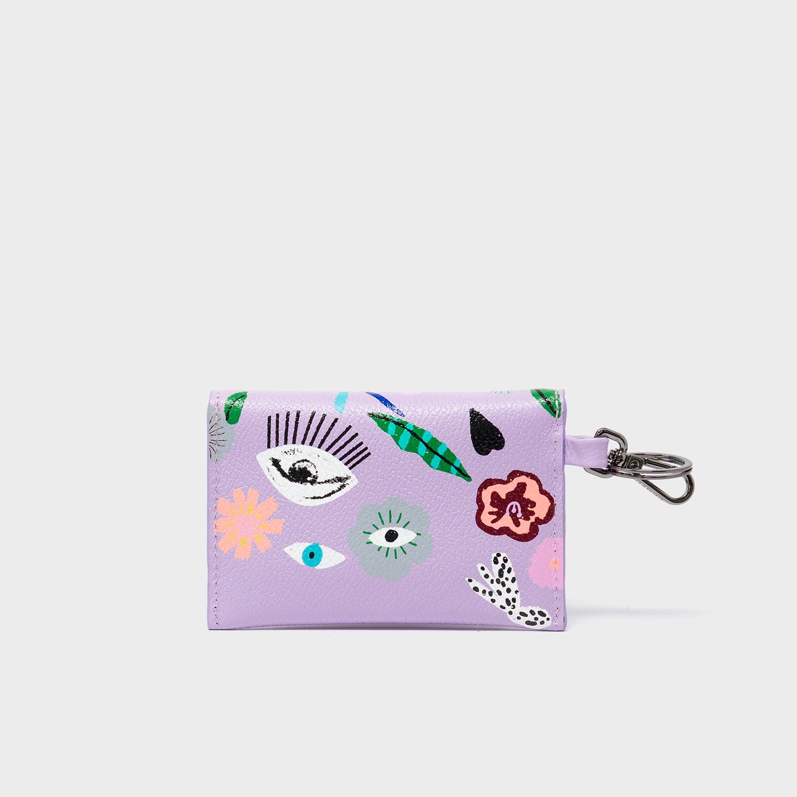 Fabian Lavender Leather Wallet - Floralia Design - Back