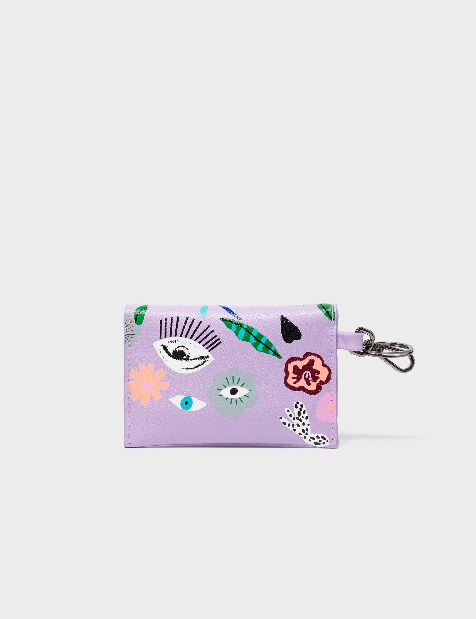 Fabian Lavender Leather Wallet - Floralia Design - Back