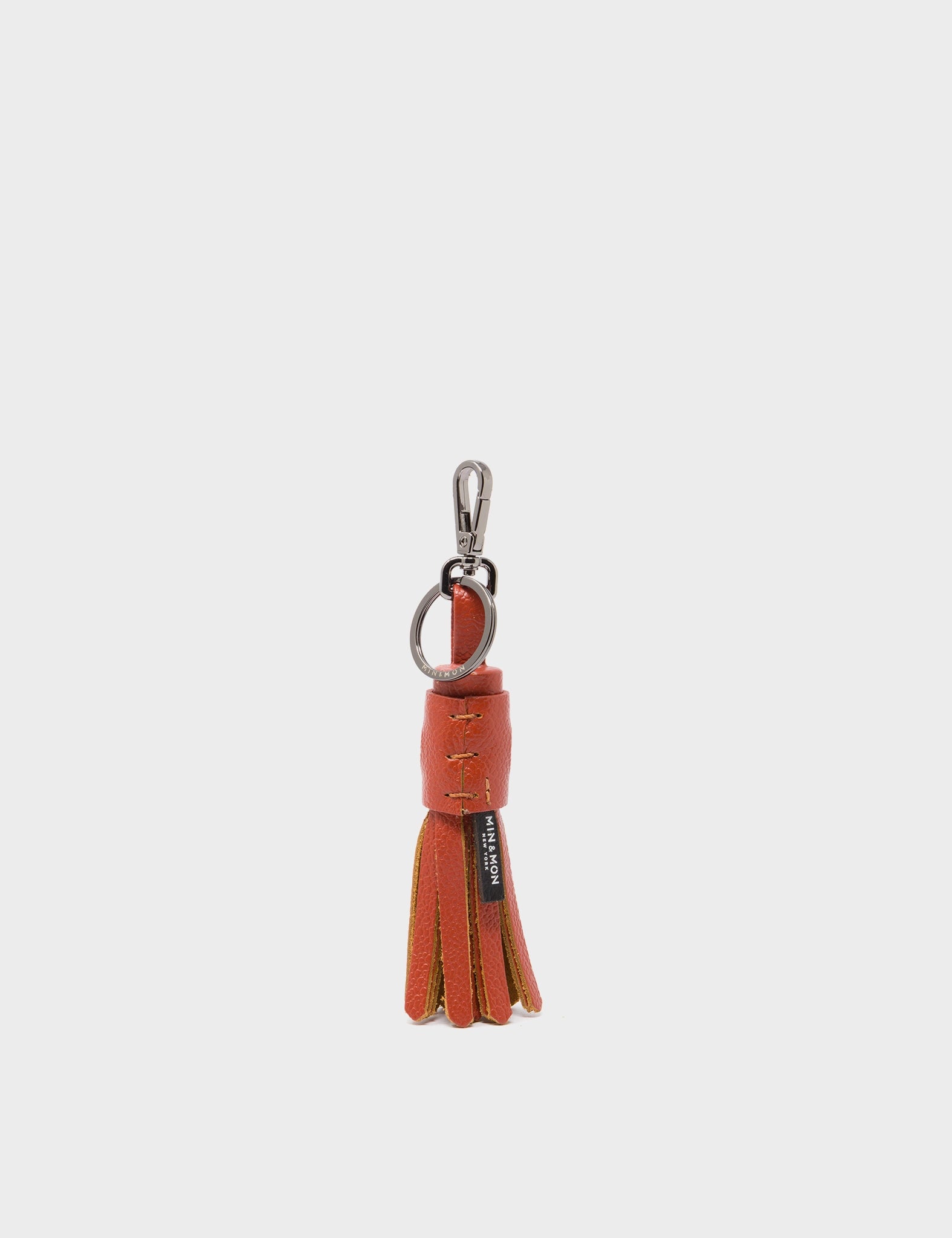 Callie Marie Hue Charm - Baked City Brown Leather Keychain - back