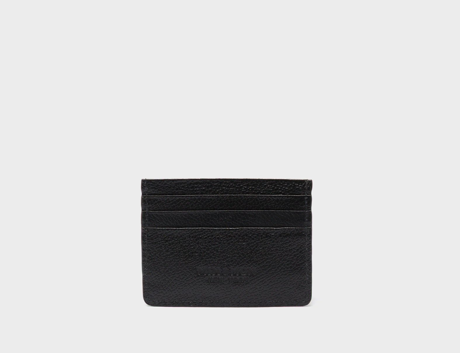 Filium Black Leather Cardholder - Flower Applique - back