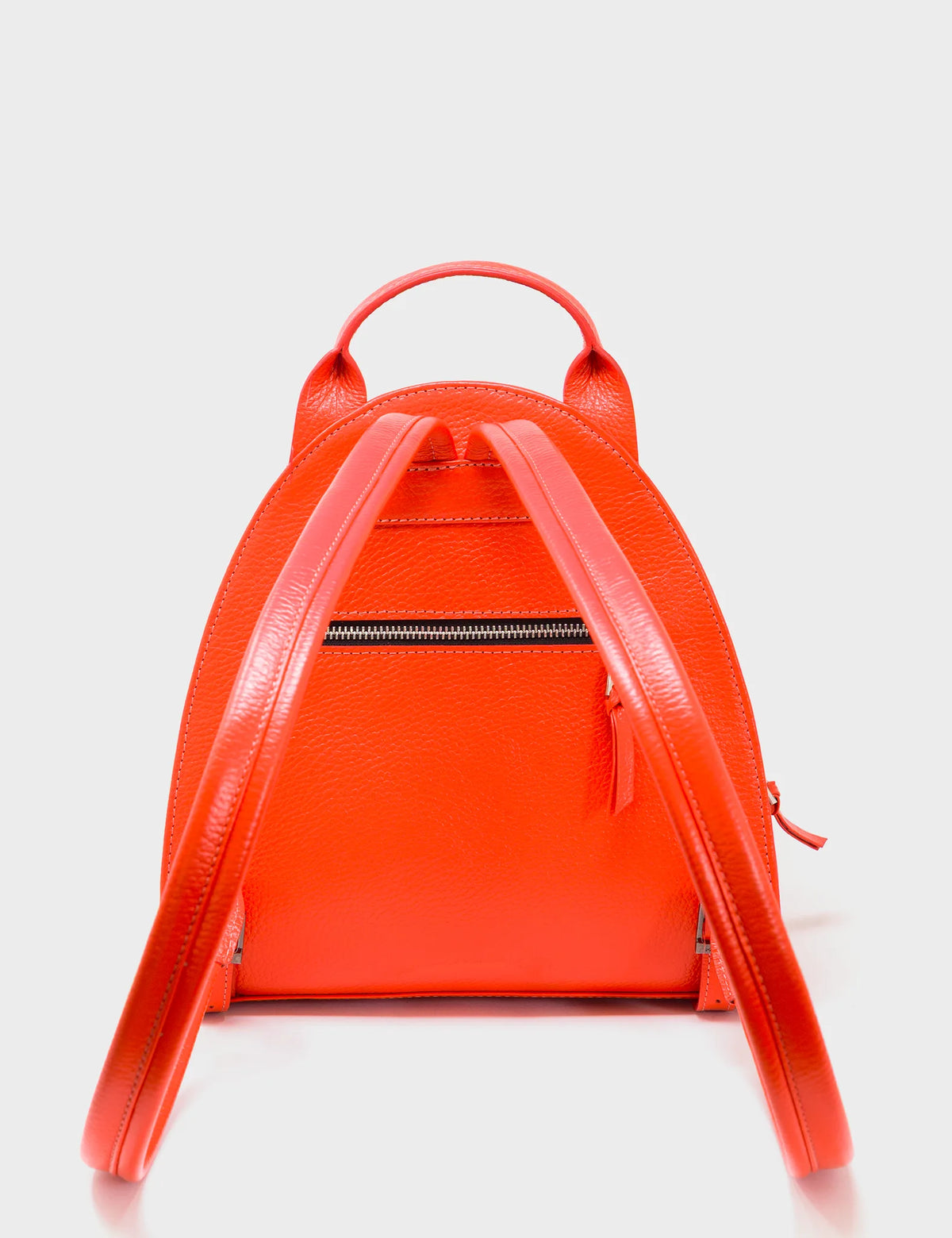 Atsuko The Drop Leather Backpack - Fiesta Red - Back View