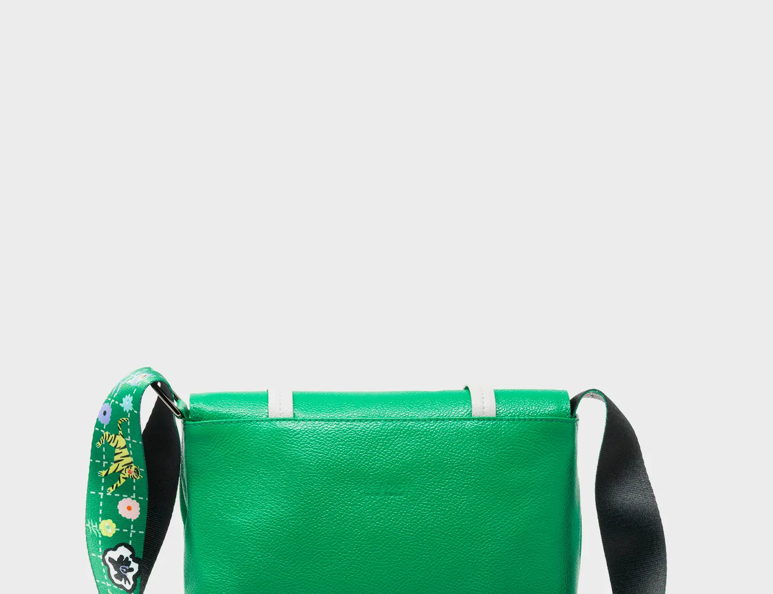 Victor Irish Green Small Messenger Bag - Floralia Embroidery - Back
