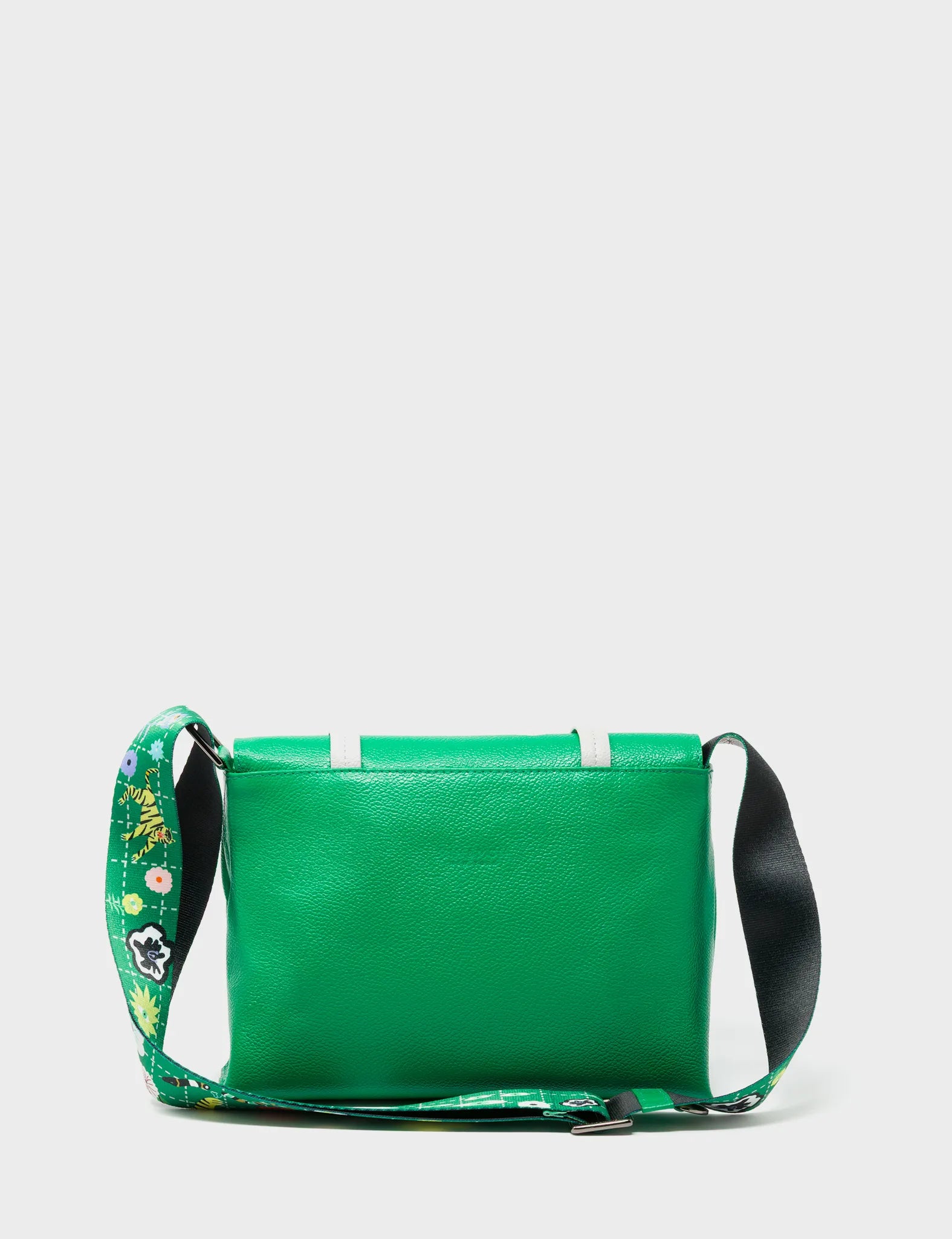 Victor Irish Green Small Messenger Bag - Floralia Embroidery - Back