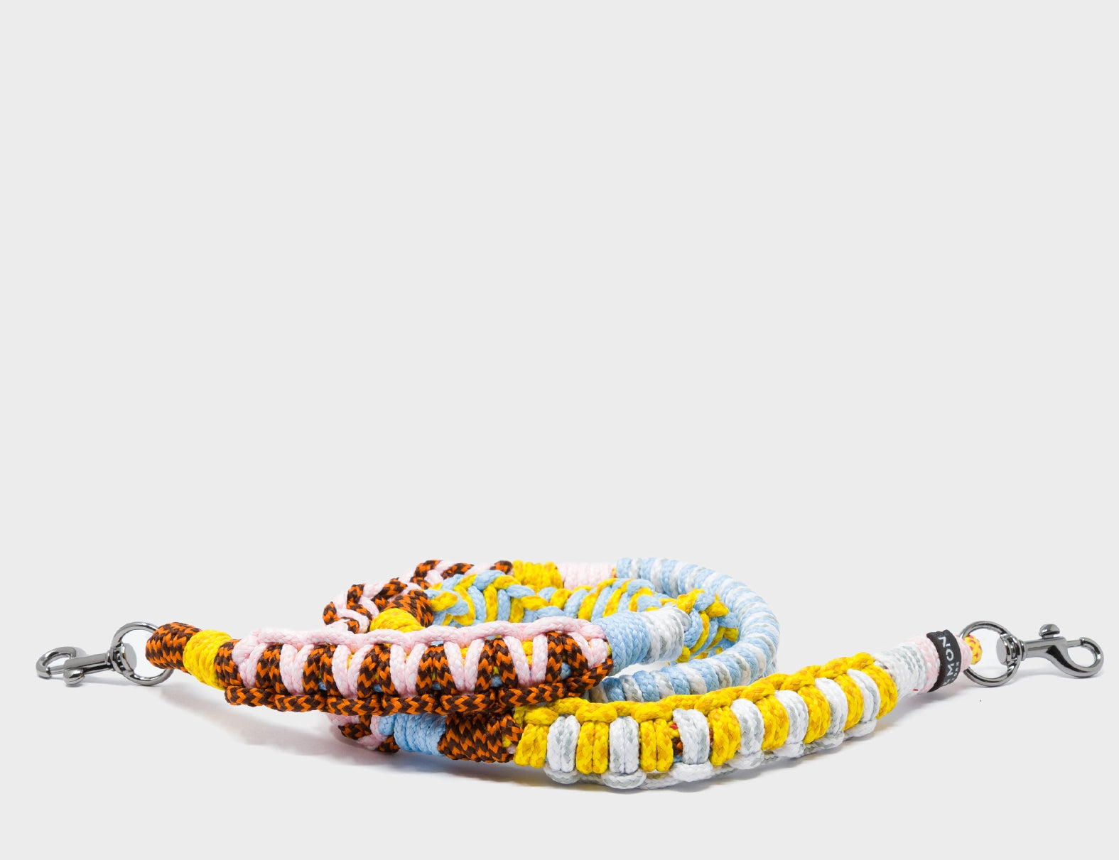 Detachable Shoulder Strap - Pink, Yellow, Orange and Light Blue Handwoven Paracord - Main