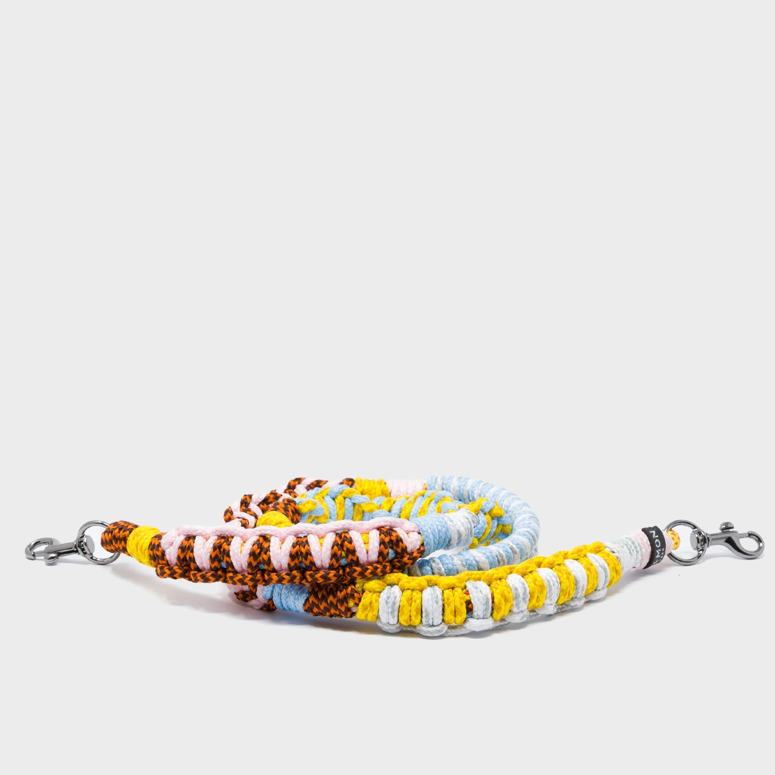 Detachable Shoulder Strap - Pink, Yellow, Orange and Light Blue Handwoven Paracord - Main