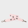 Detachable Parfait Pink Leather Shoulder Strap - All Over Eyes Embroidery - Main