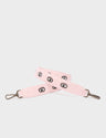 Detachable Parfait Pink Leather Shoulder Strap - All Over Eyes Embroidery - Main