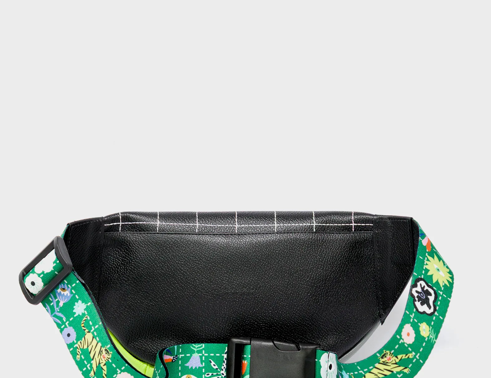 Harold Fanny Pack Black Leather - Floralia Design - Back