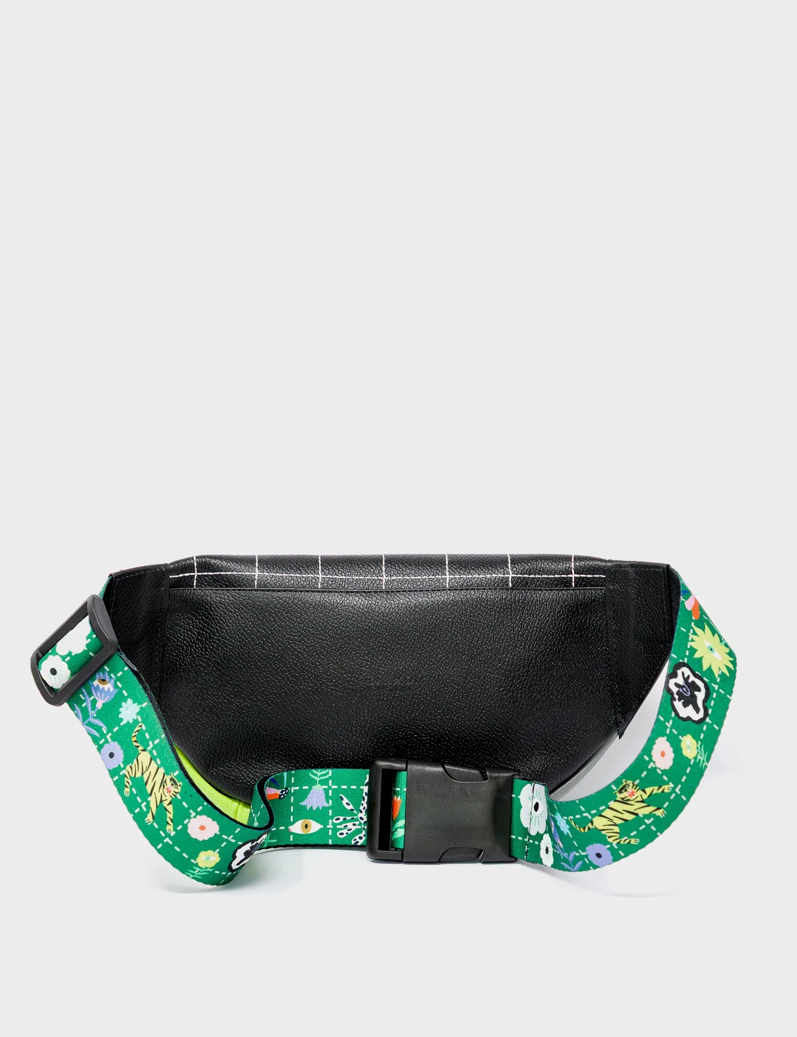 Harold Fanny Pack Black Leather - Floralia Design - Back