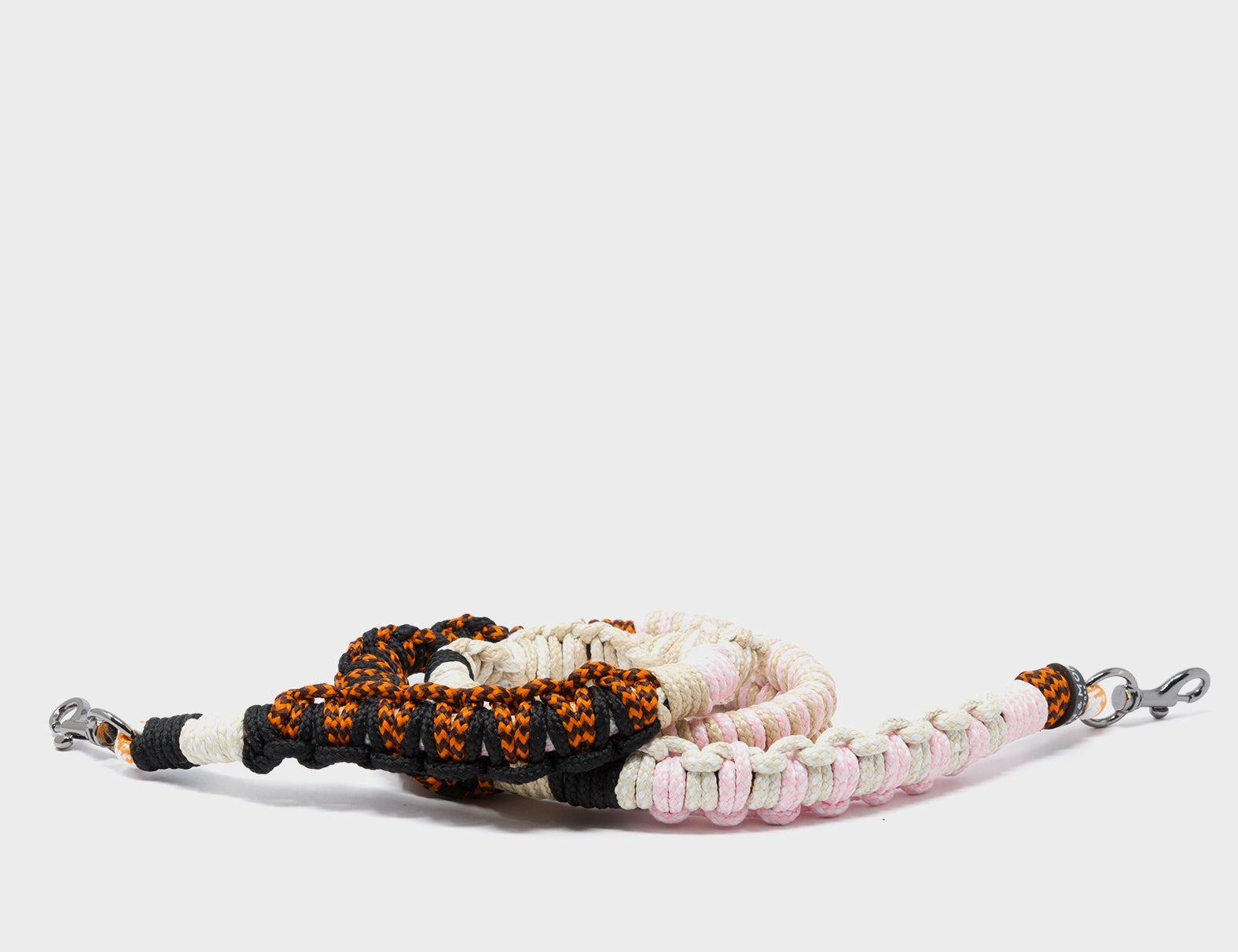 Detachable Shoulder Strap - Pink, Orange and Beige Handwoven Paracord - Main