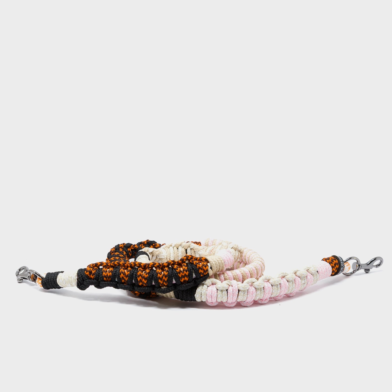 Detachable Shoulder Strap - Pink, Orange and Beige Handwoven Paracord - Main