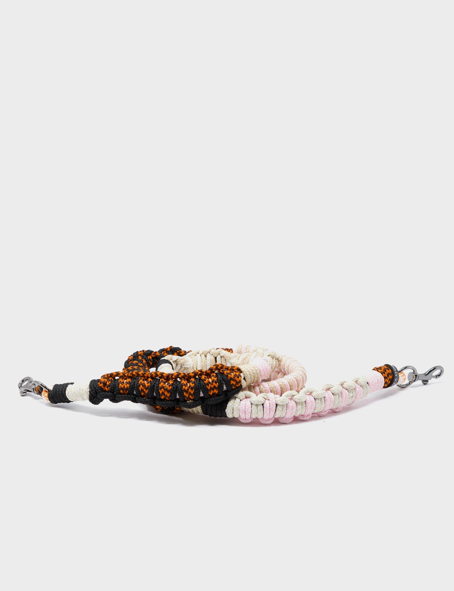 Detachable Shoulder Strap - Pink, Orange and Beige Handwoven Paracord - Main