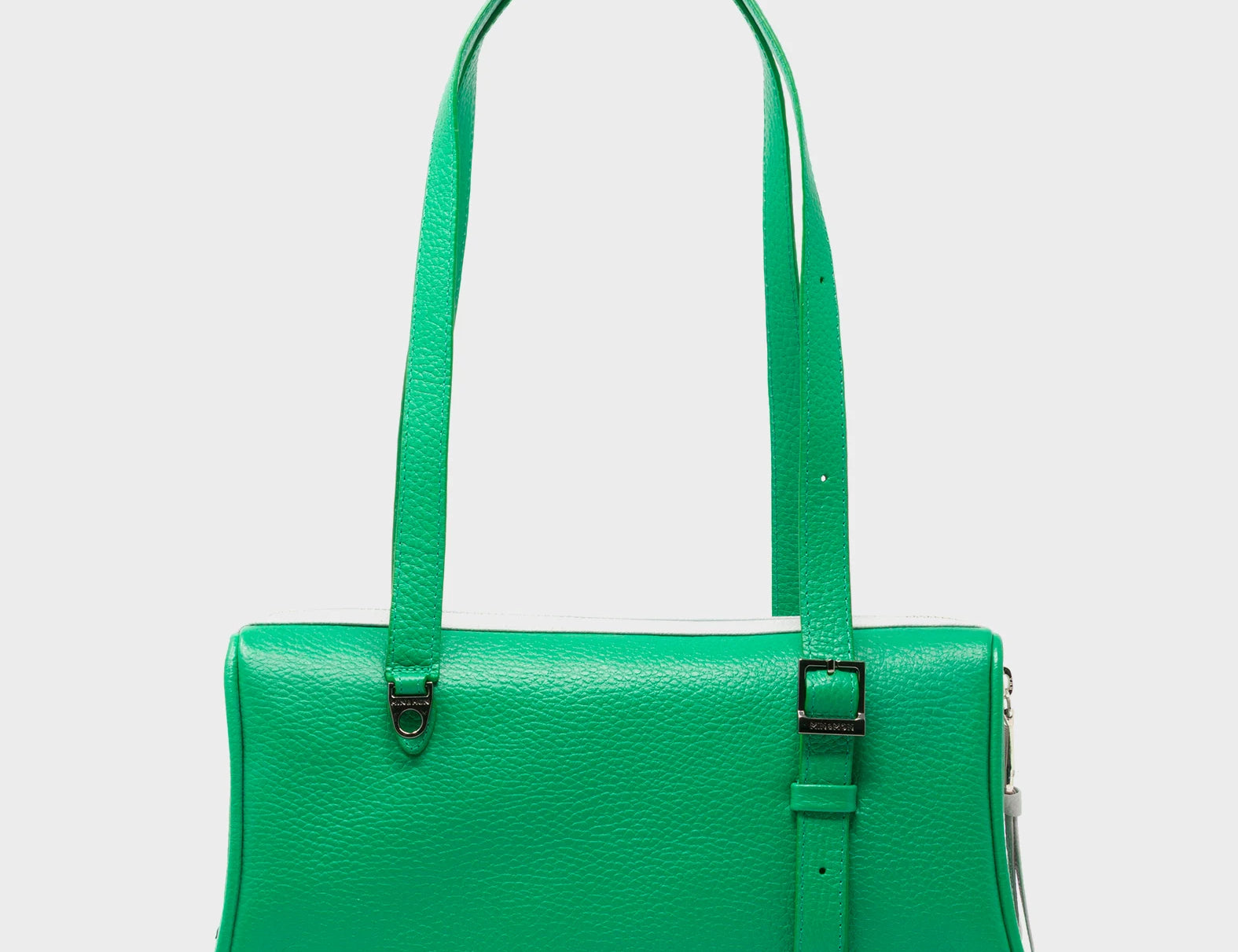 Esther Irish Green Satchel Mini Bag - Floralia Embroidery - Back