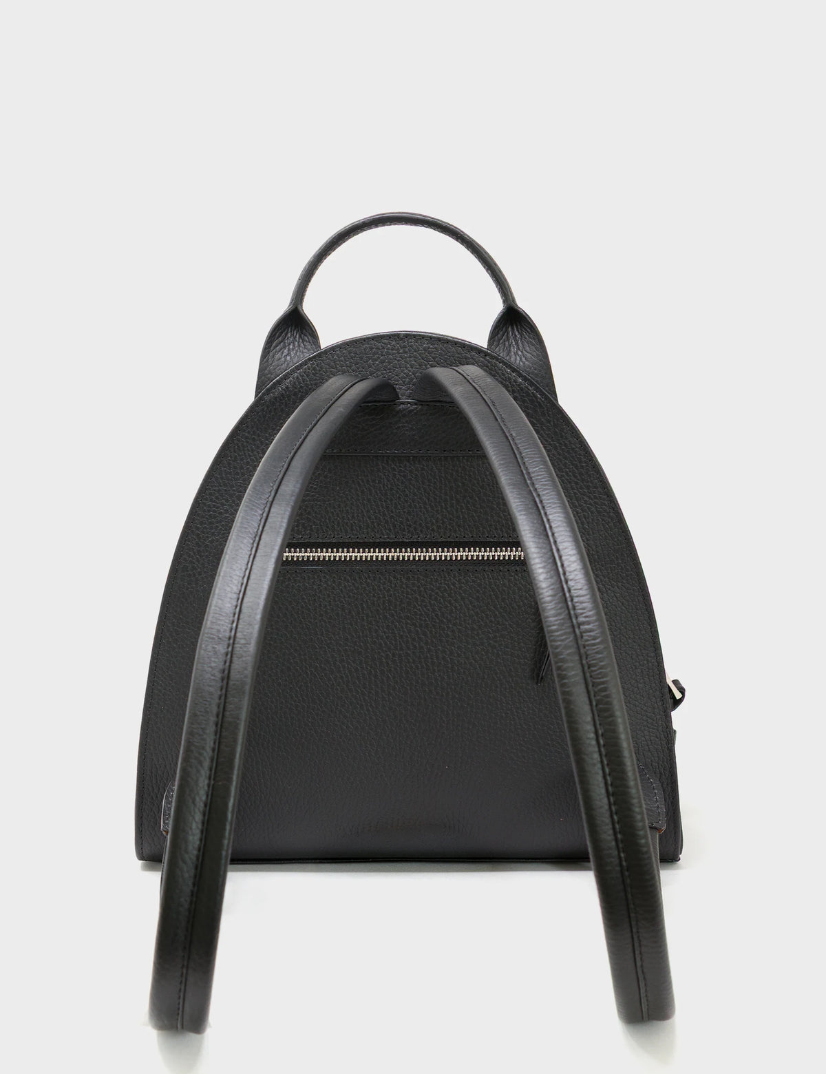 Atsuko The Drop Leather Backpack - Classic Black - Back view