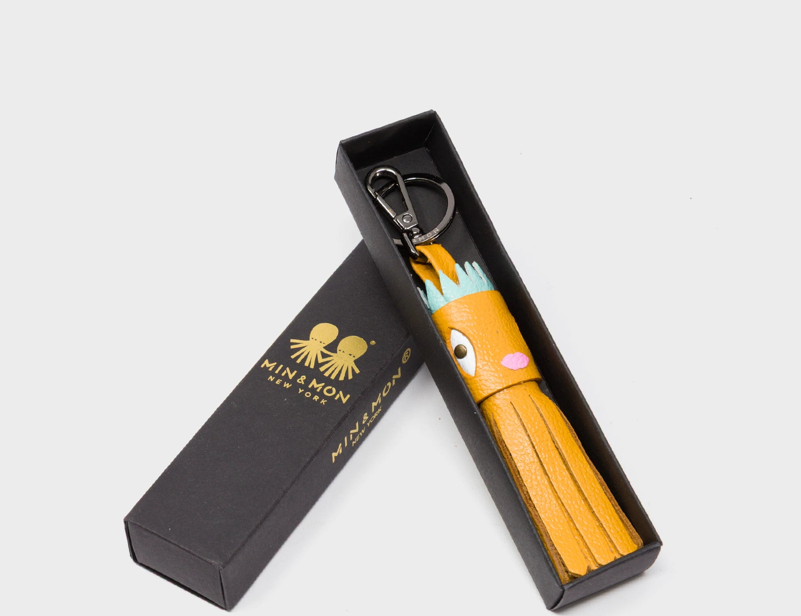 Queen Callie Marie Charm - Golden Glow Leather Keychain - Package
