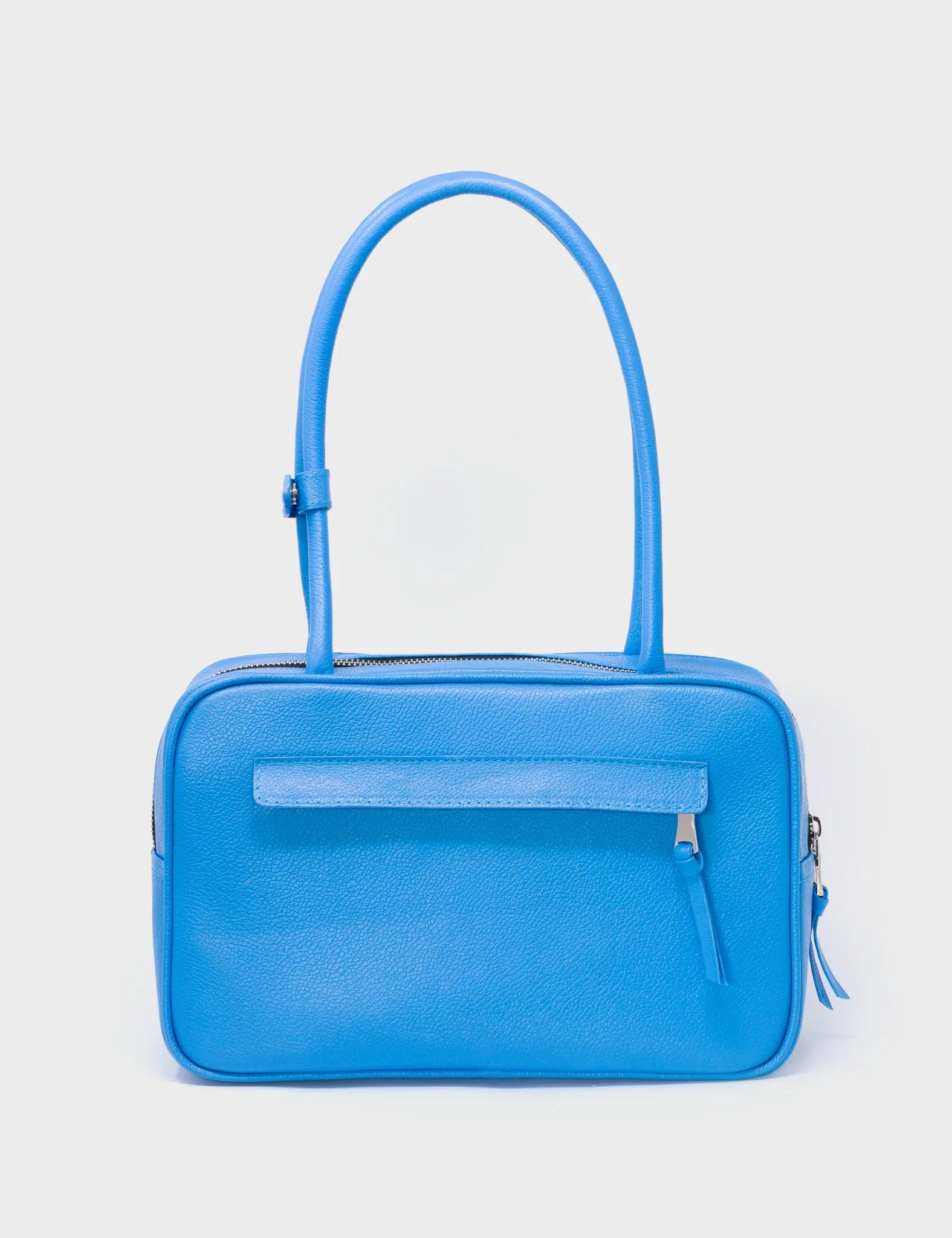 121 Shoulder Bag Ibiza Blue Leather - Floralia Design - Back View