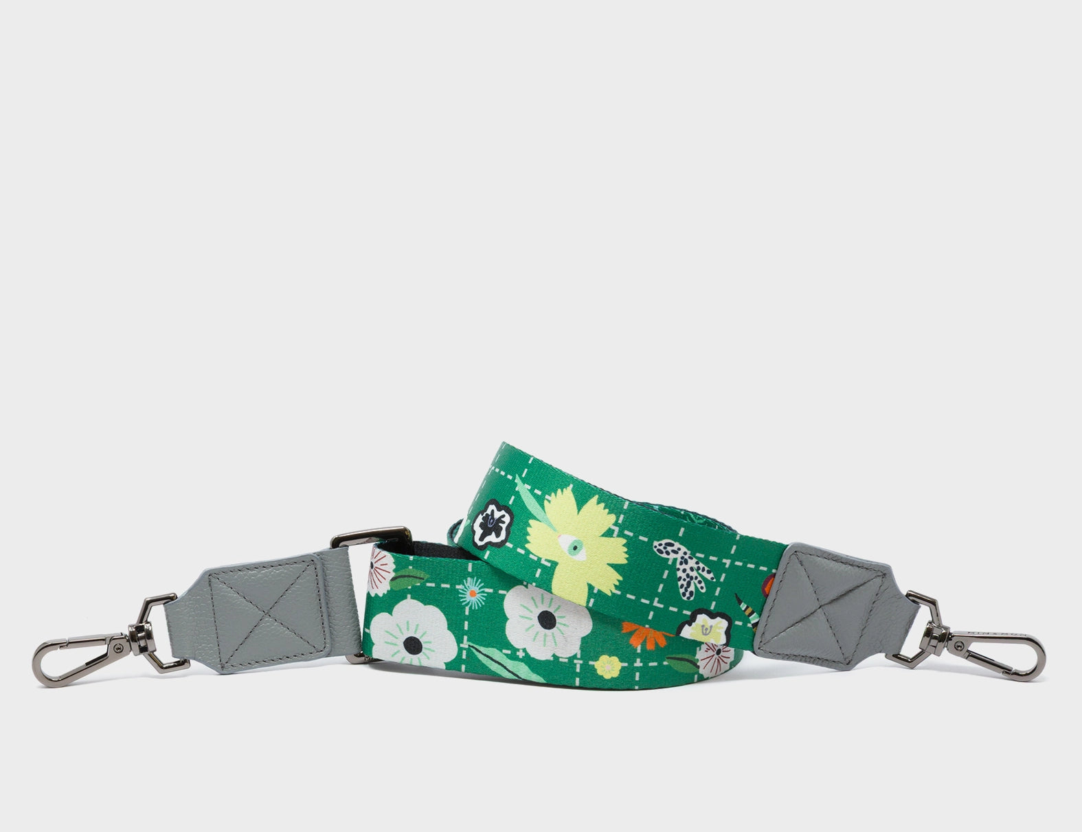 Detachable Irelad Green Nylon Strap - Floralia Print - Main