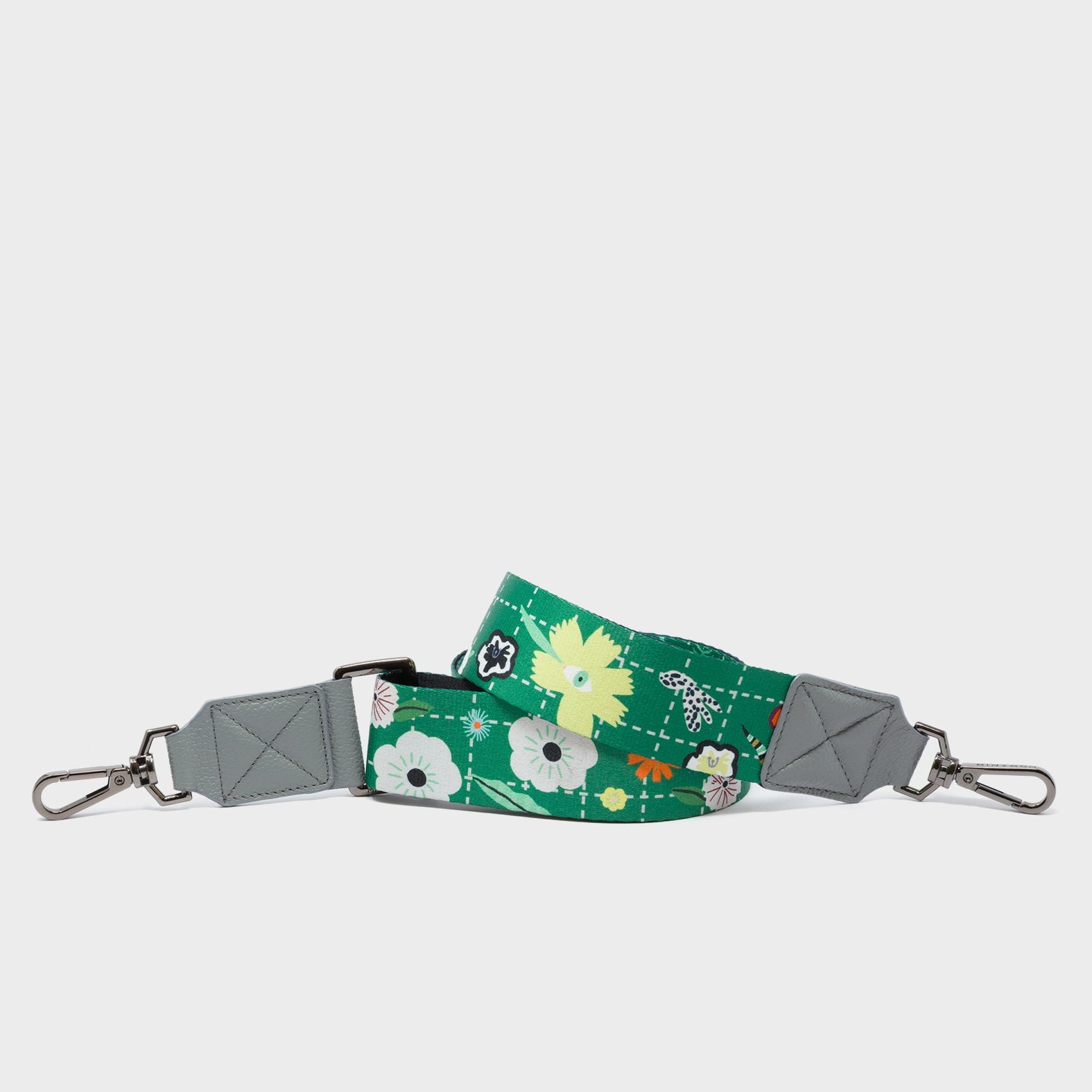 Detachable Irelad Green Nylon Strap - Floralia Print - Main