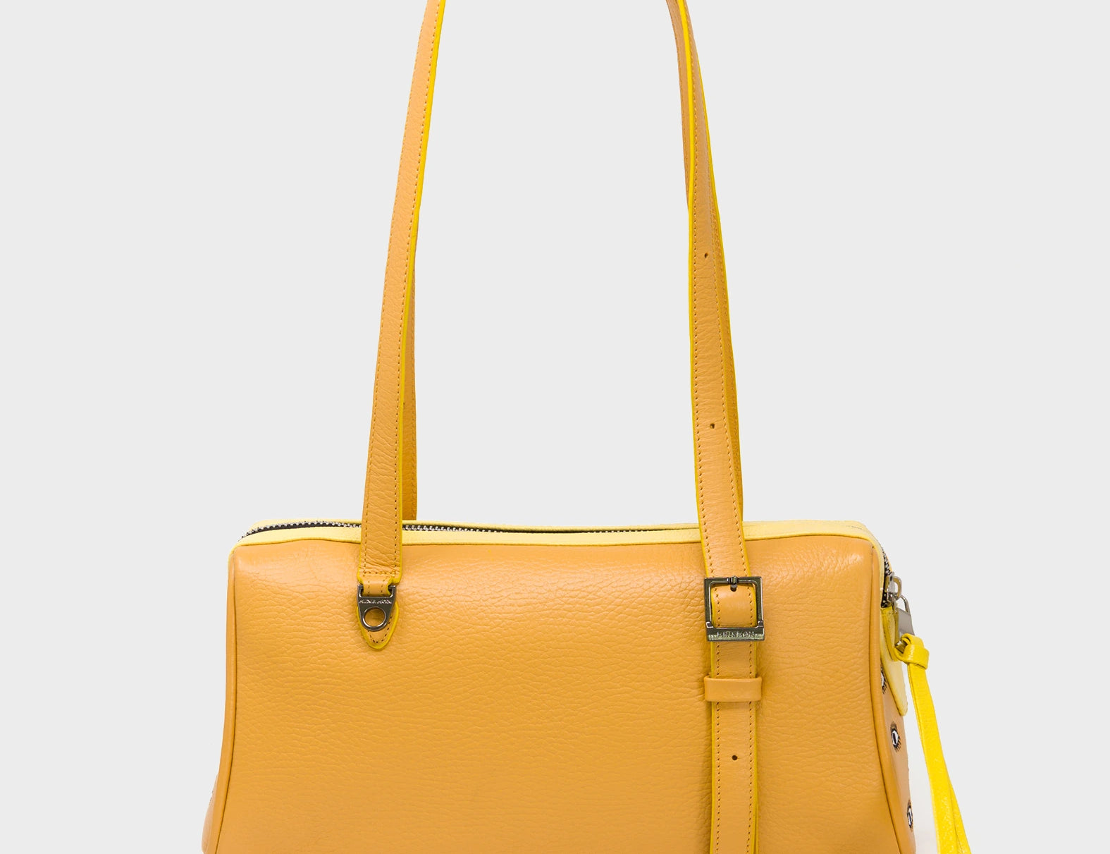 Esther Golden Glow Satchel Mini Bag - All Over Eyes Embroidery - Back View