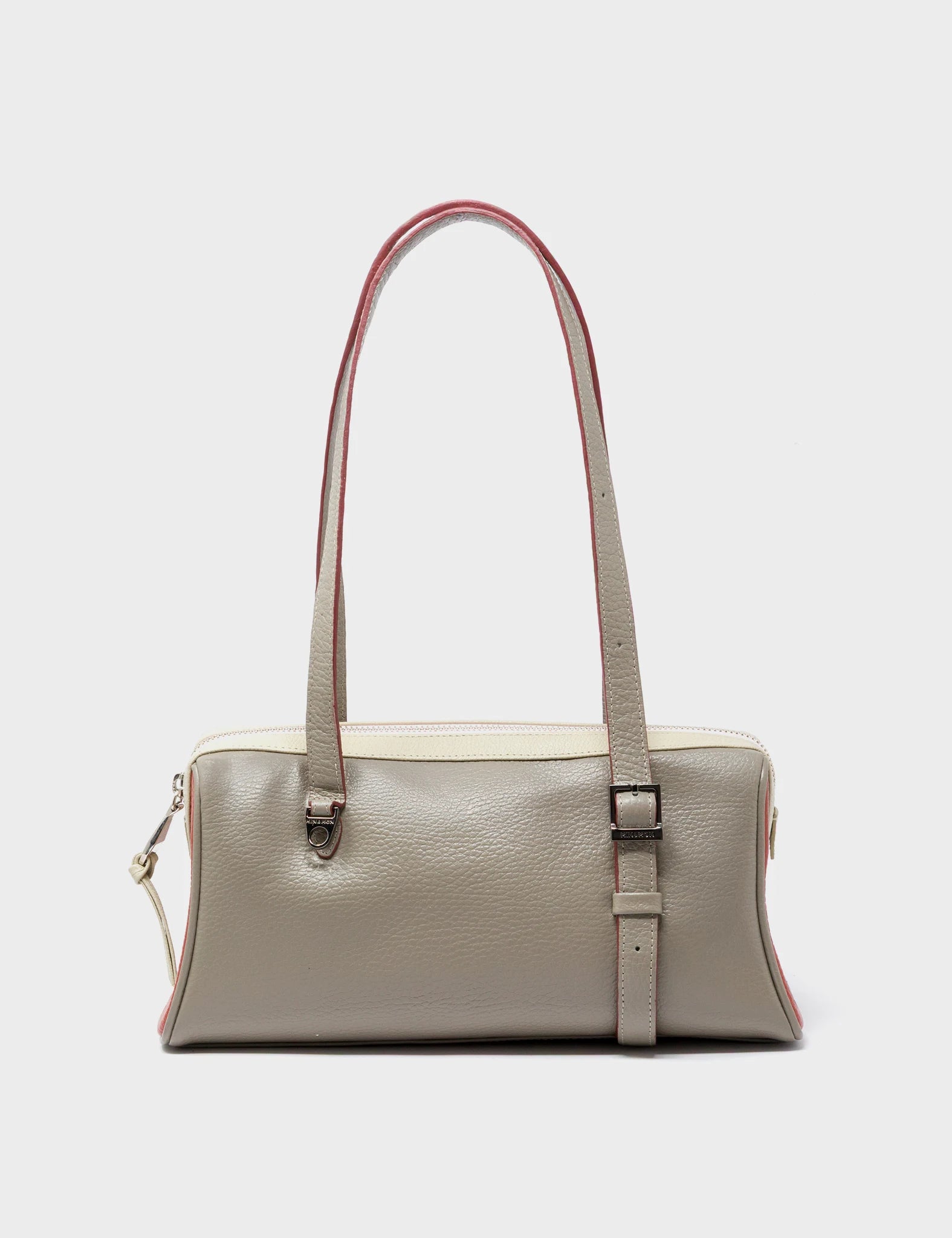 Esther Tuffet Brown Satchel Mini Bag - All Over Eyes Embroidery - Back