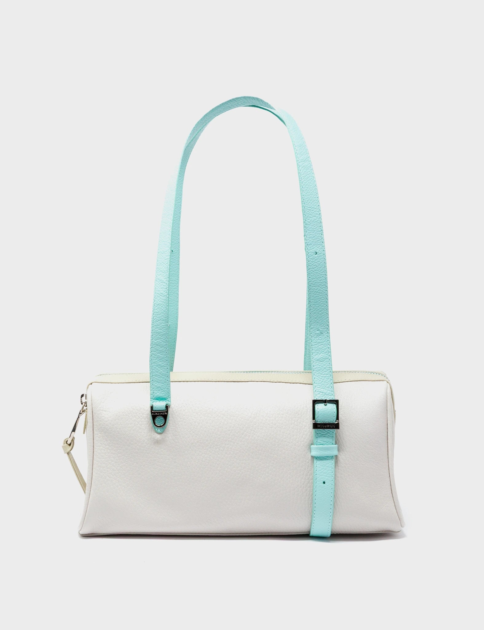 Esther Cream Satchel Mini Bag - All Over Eyes Embroidery - Back