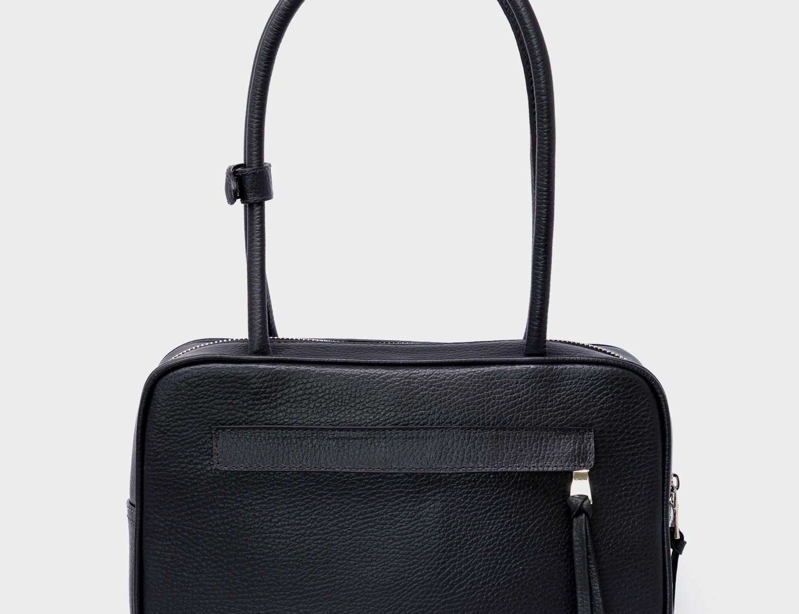 121 Shoulder Bag Black Leather - Floralia Design - Back