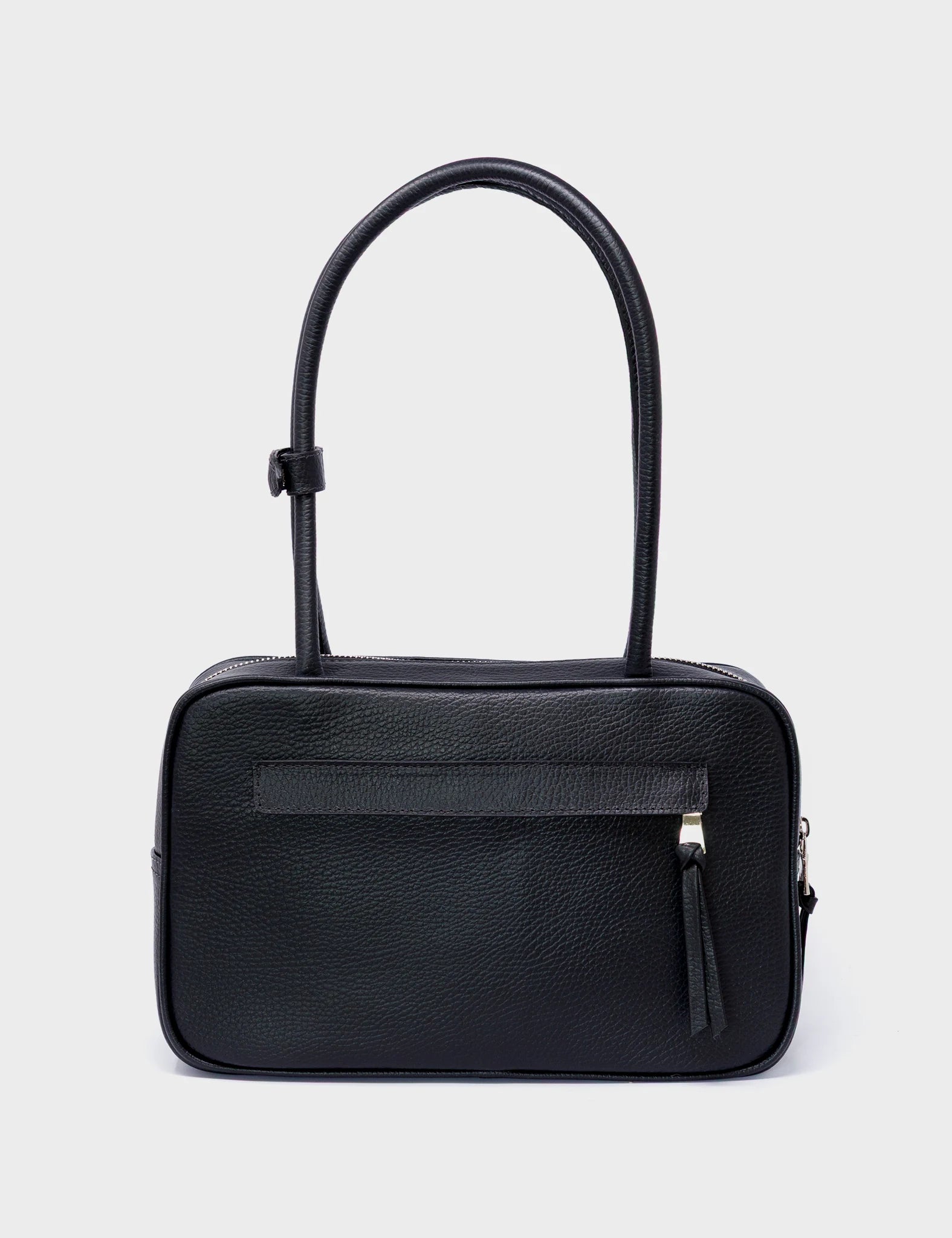 121 Shoulder Bag Black Leather - Floralia Design - Back