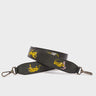 Detachable Black Leather Shoulder Strap - Retrotiger Embroidery  - Main