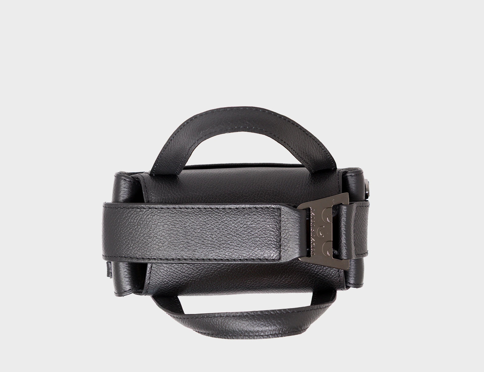 Benji Micro Crossbody Black Leather Bag - Look Up - Top View