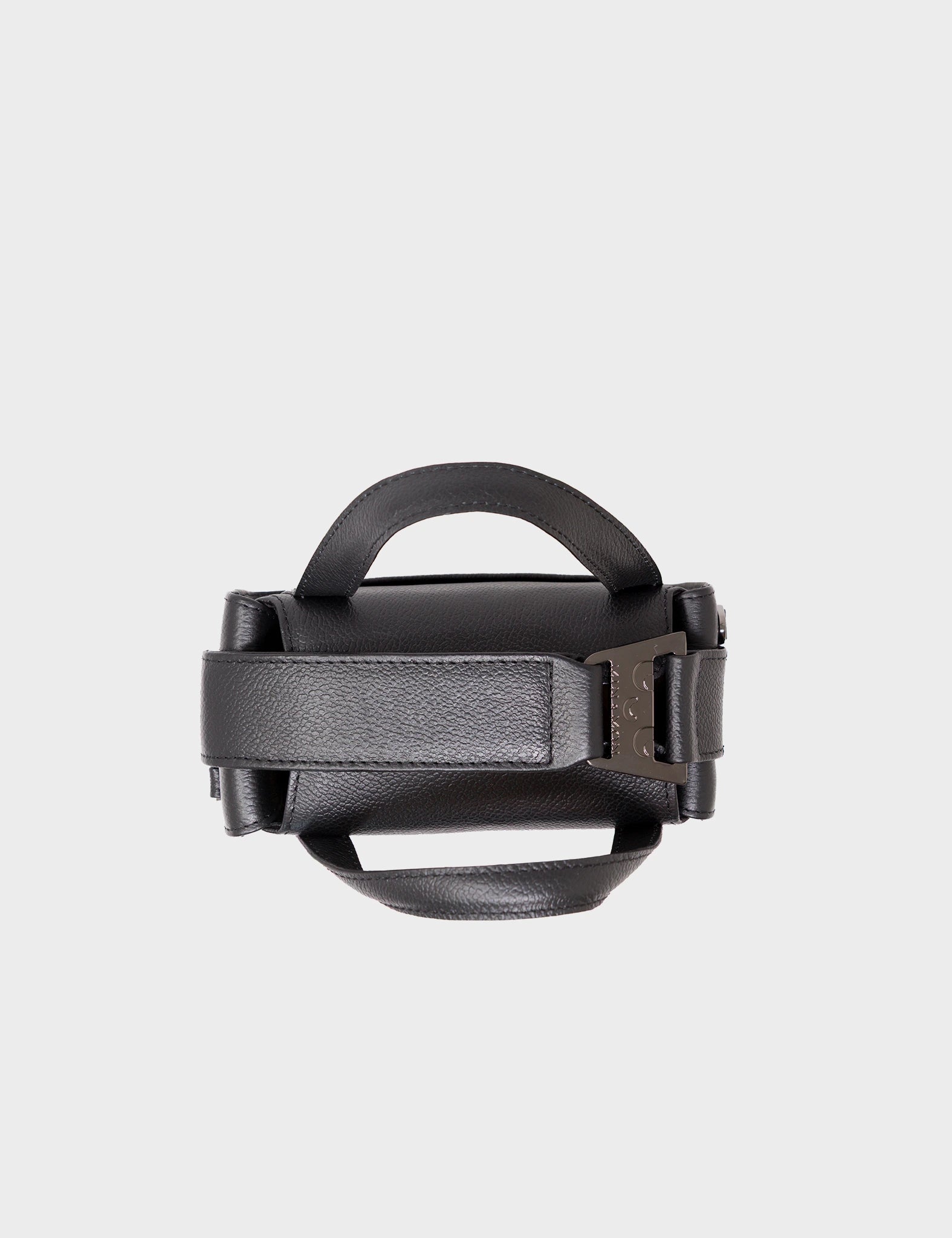 Benji Micro Crossbody Black Leather Bag - Look Up - Top View