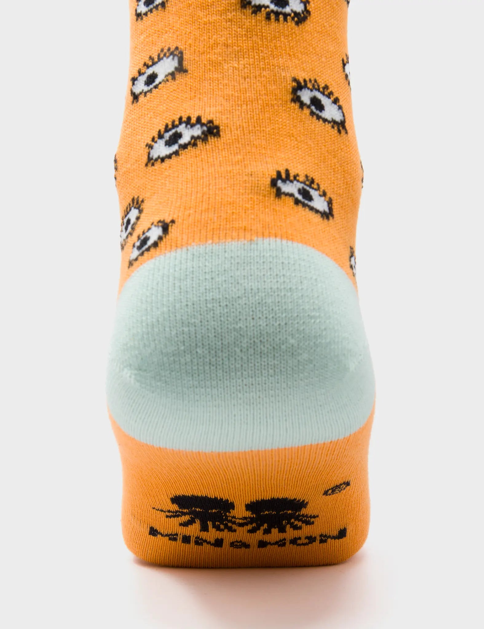 Orange and Lilac Socks - All Over Eyes - Back