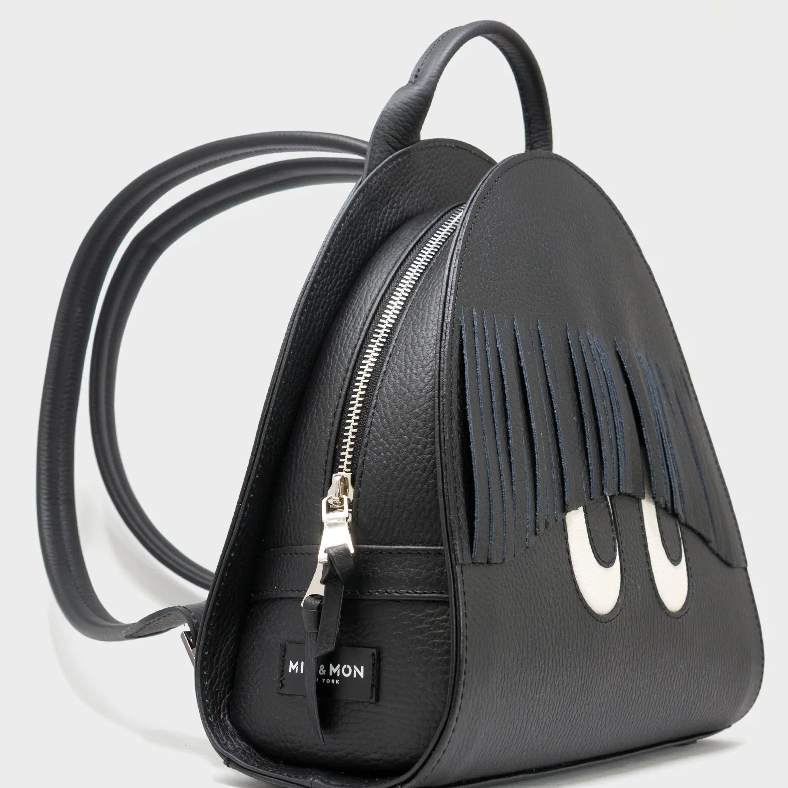 Atsuko The Drop Leather Backpack - Classic Black - Side View