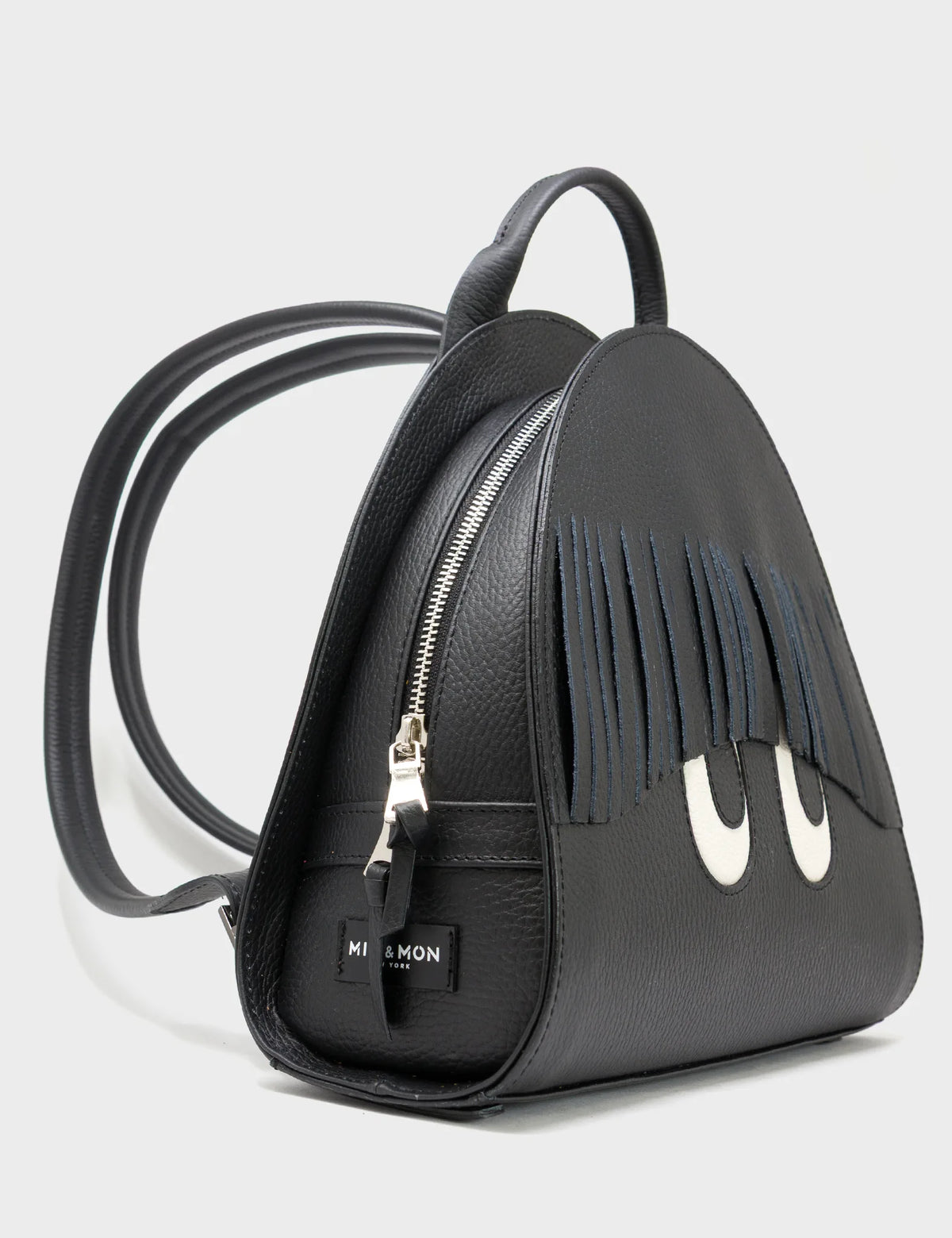 Atsuko The Drop Leather Backpack - Classic Black - Side View